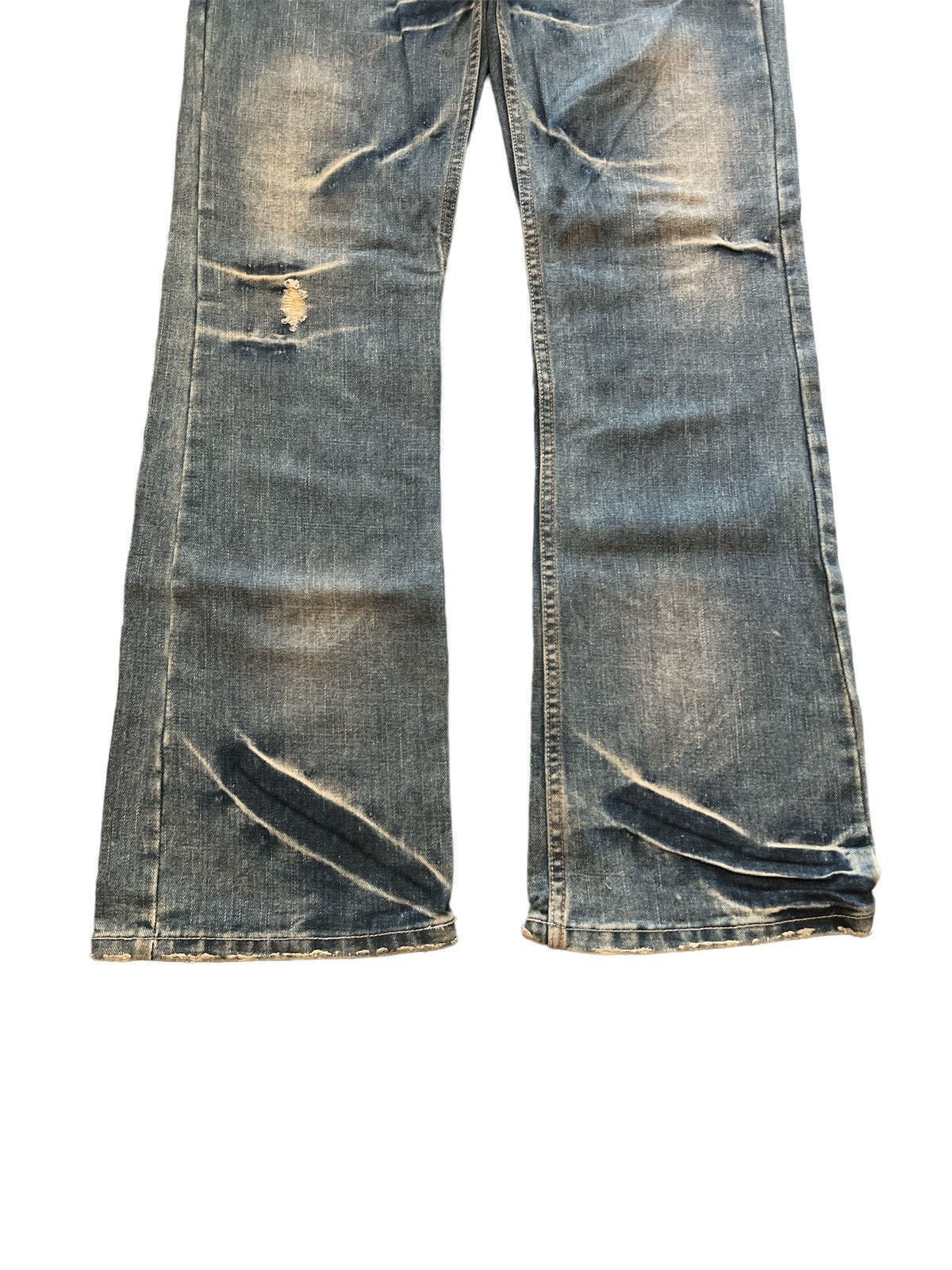 If Six Was Nine FLARED💥NYLAUS DISTRESSED DENIM PANT Size US 30 / EU 46 - 3 Thumbnail