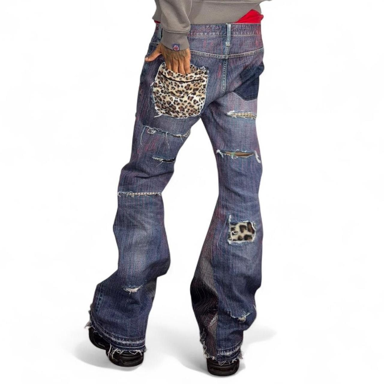 Other Tinted Red Jeans🩸 Size US 32 / EU 48 - 4 Thumbnail