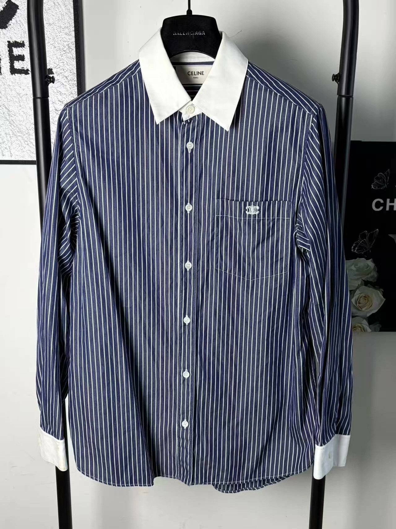 Celine Celine Retro White Shirt m Men Size US M / EU 48-50 / 2 - 1 Thumbnail