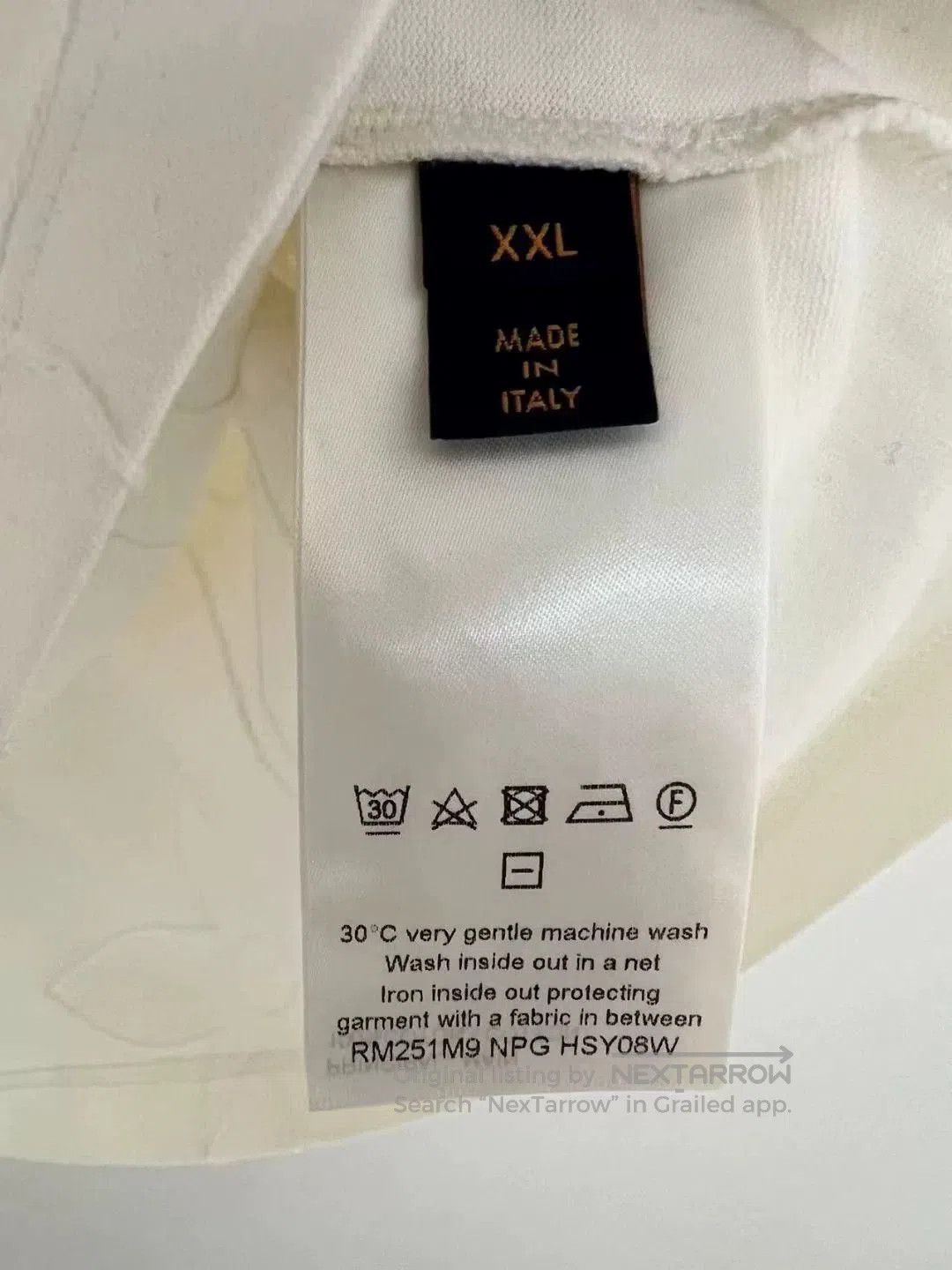Louis Vuitton Louis Vuitton Off-White Embroidered Logo Tee. Size US XXL / EU 58 / 5 - 5 Thumbnail