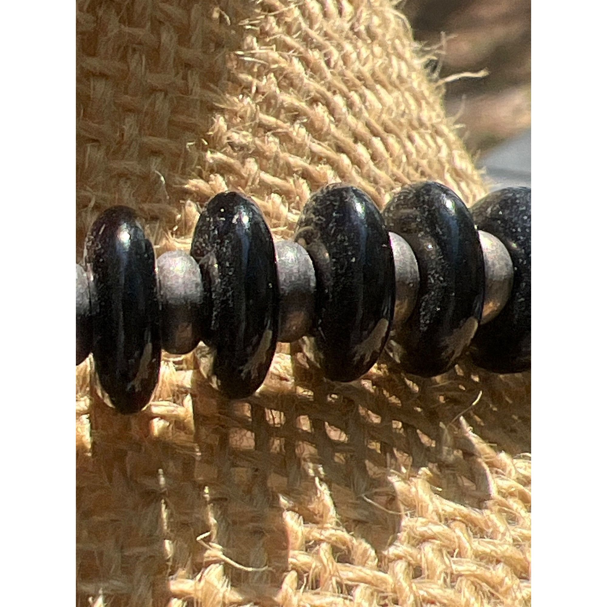 Other Vintage Black Agate Silver Beaded Necklace Magnetic Clasp St Size ONE SIZE - 3 Thumbnail