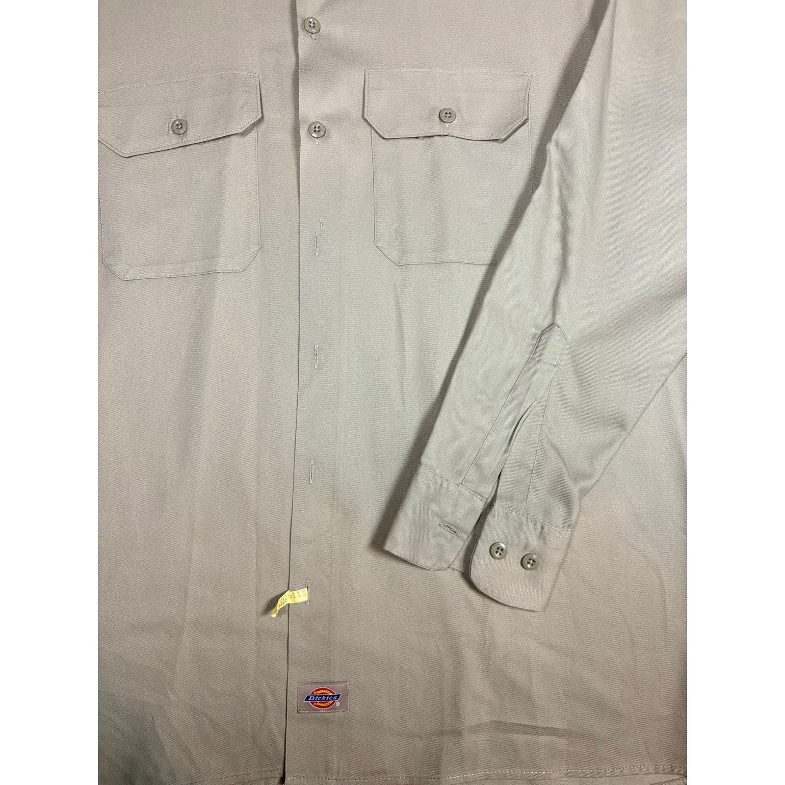 Dickies Dickies Men’s XL Beige Button Down Long Sleeve Mechanic#0466 Size US XL / EU 56 / 4 - 5 Thumbnail