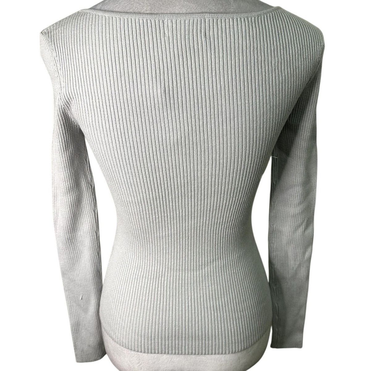Other Open Edit Women's Luxe Sculpt Square Neck Light Gray Top XXS Size XXS / US 00 / IT 34 - 5 Thumbnail