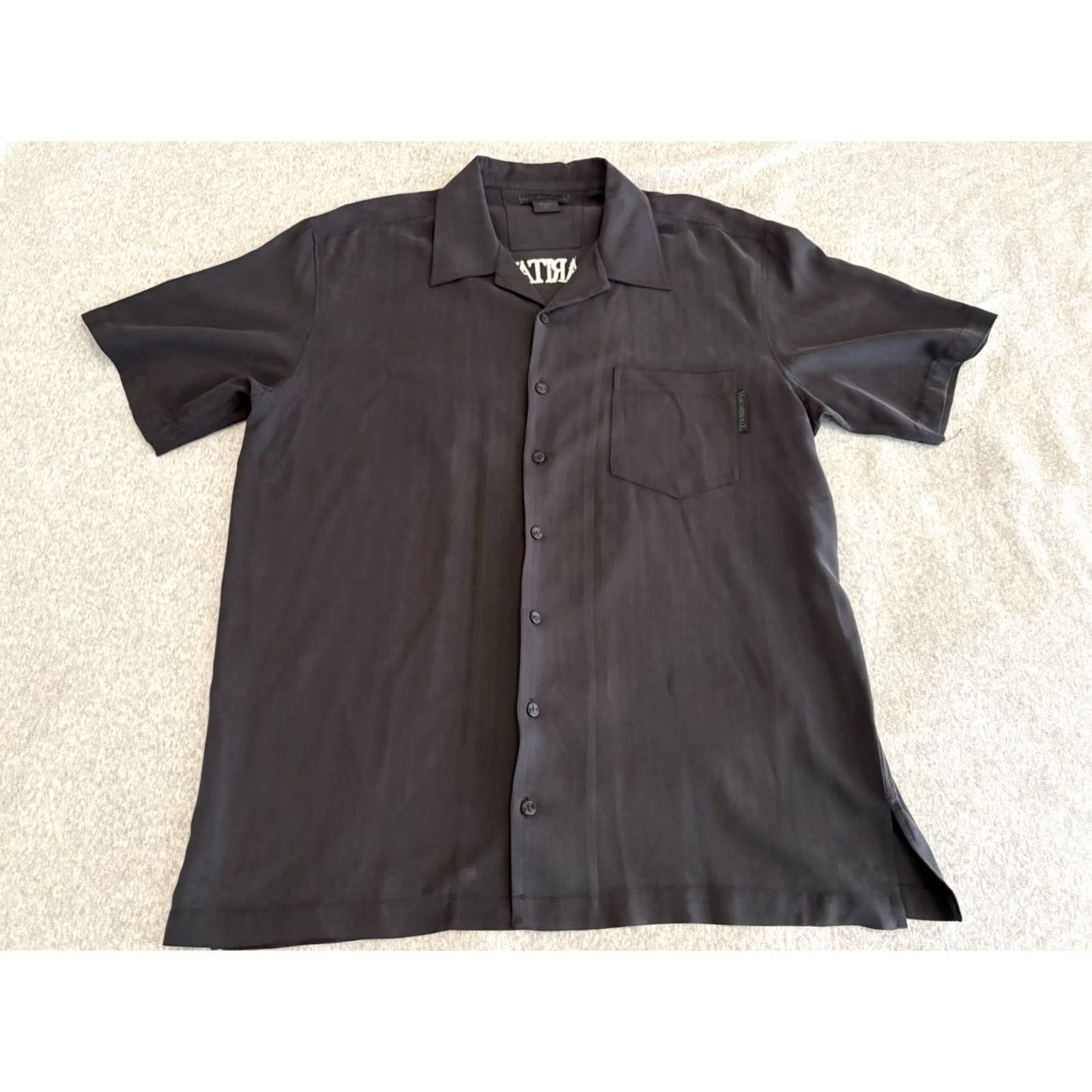 Vintage Margaritaville Silk Embroidered Button-Up Shirt Black Mens XL Shirt, Beach, Silk, Embroidered, Button-Up, Short Sleeve, Men XS? Size US XL / EU 56 / 4 - 3 Thumbnail