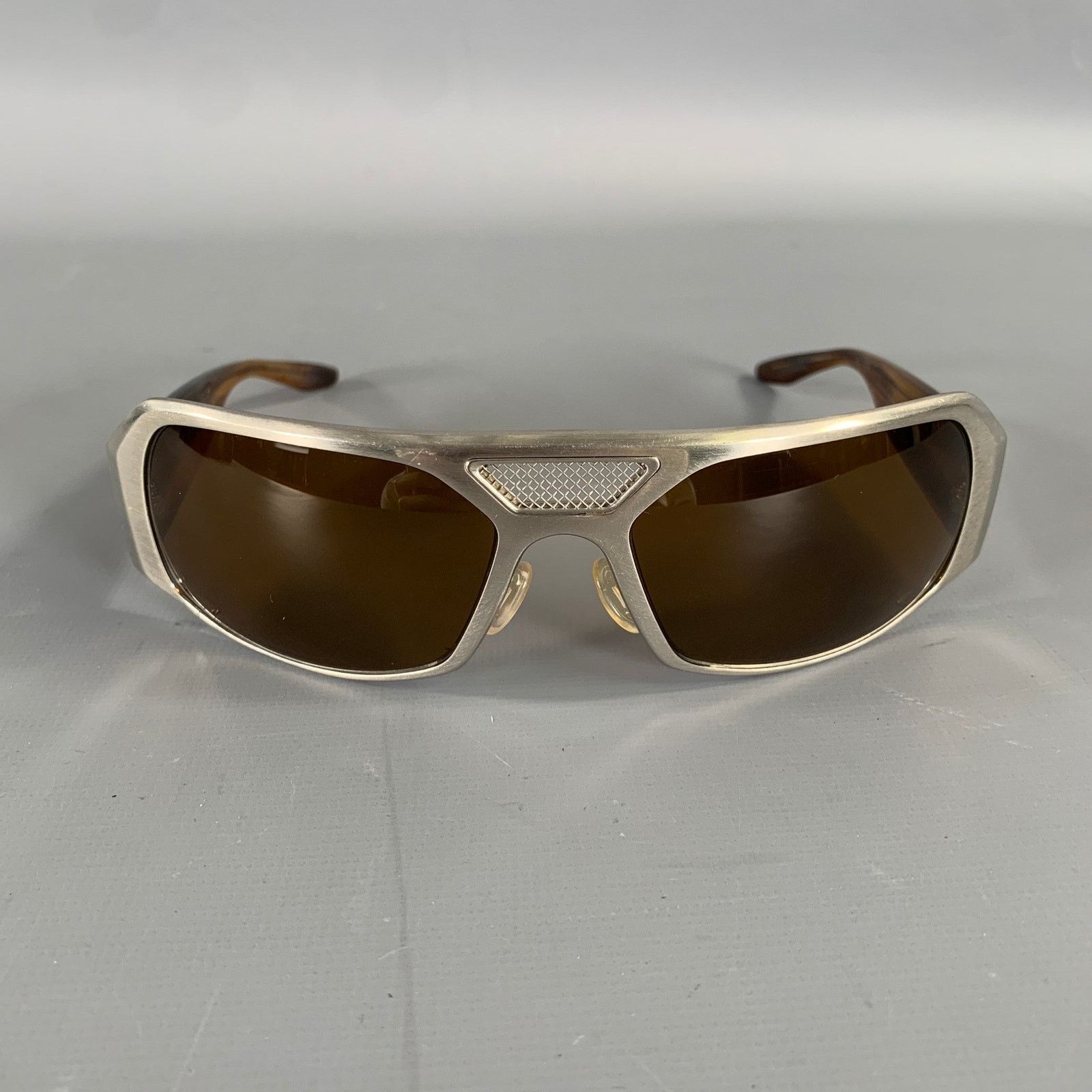 Barton Perreira Silver Tortoise Shell Mixed Pattern Sunglasses Size ONE SIZE - 1 Thumbnail