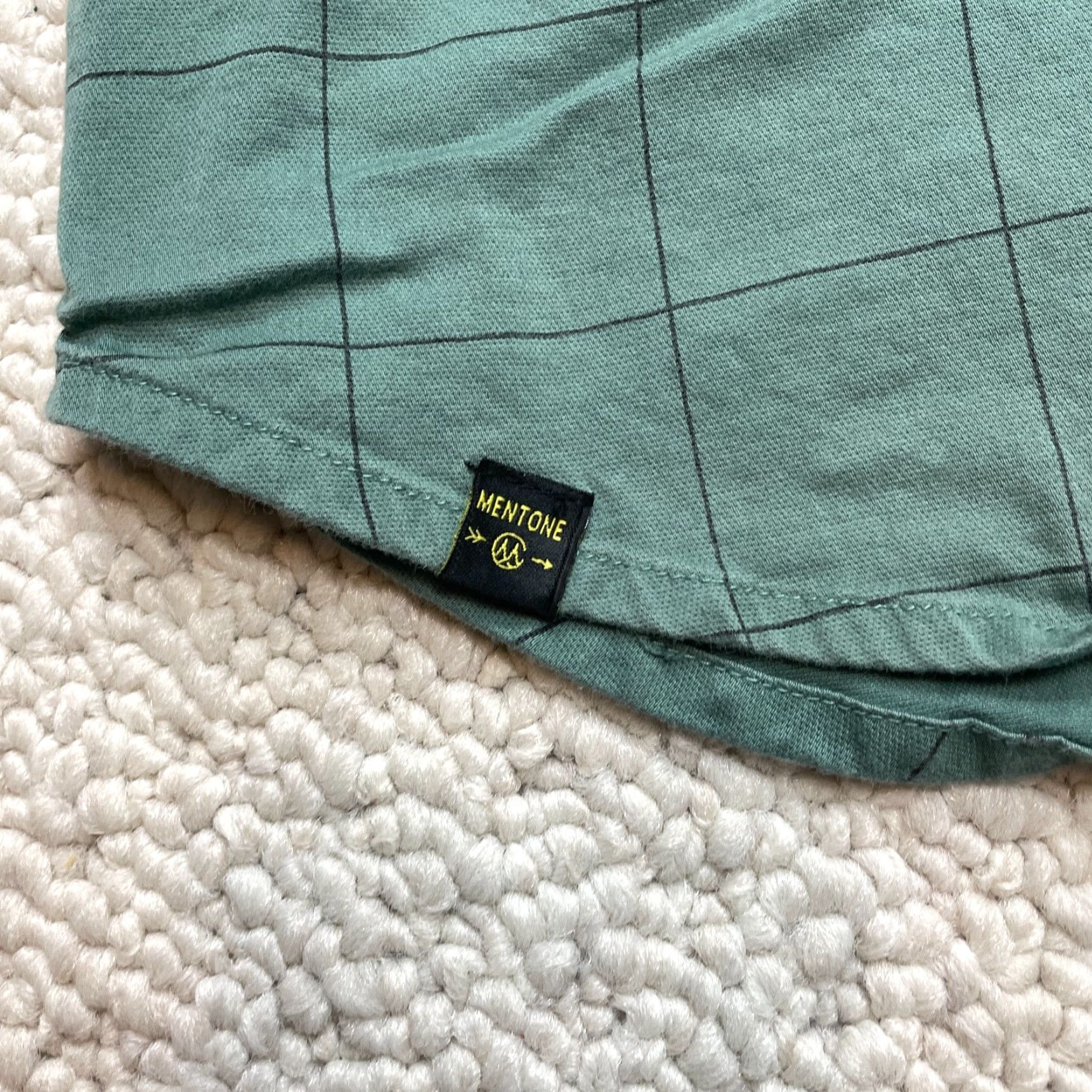Vintage Mentone Shirt Mens L Green Check Slim Fit (Measures Like L) Size US L / EU 52-54 / 3 - 2 Thumbnail