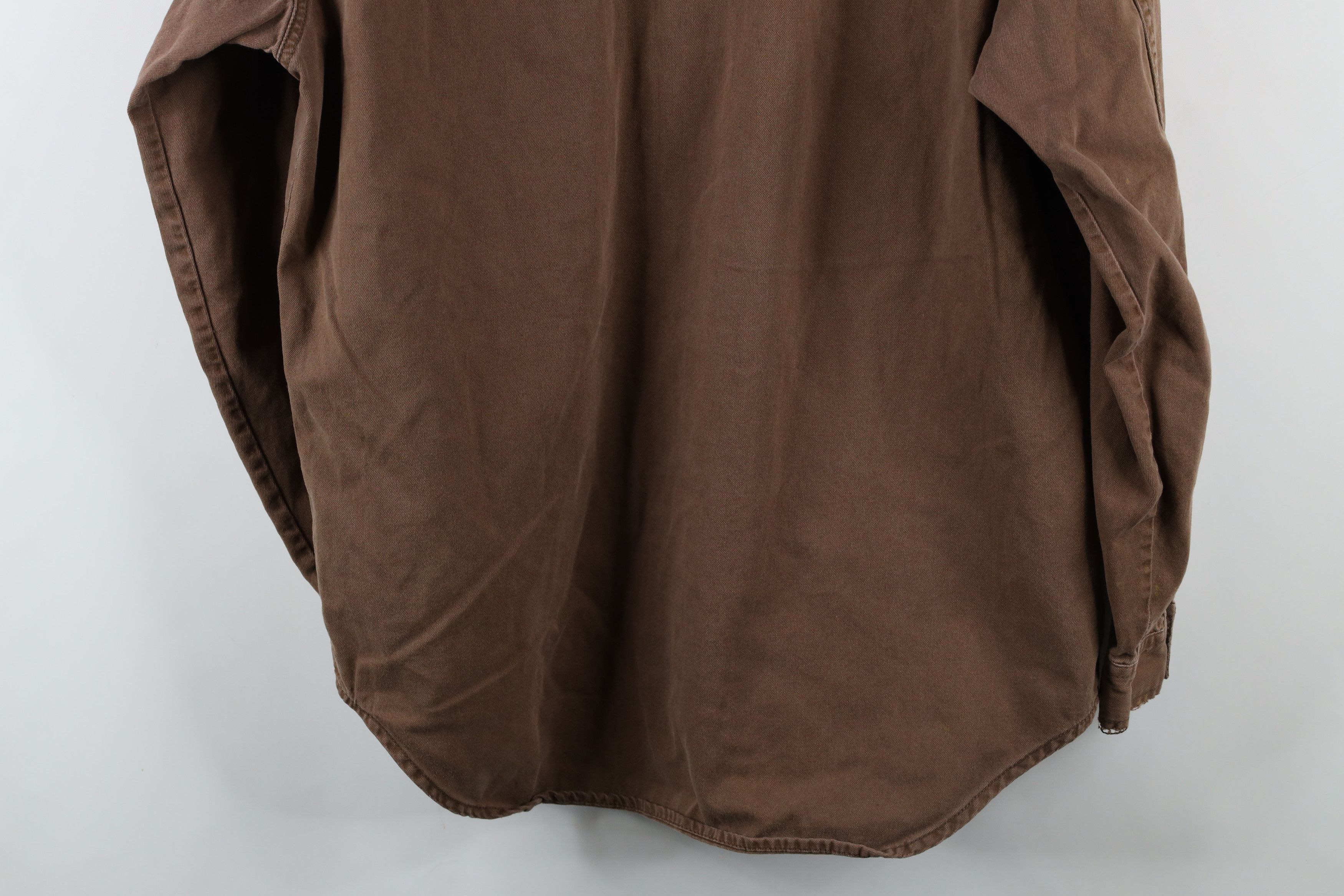 Levi's × Vintage Vintage 90s Levis Denim Jean Collared Button Shirt Brown Size US L / EU 52-54 / 3 - 16 Thumbnail