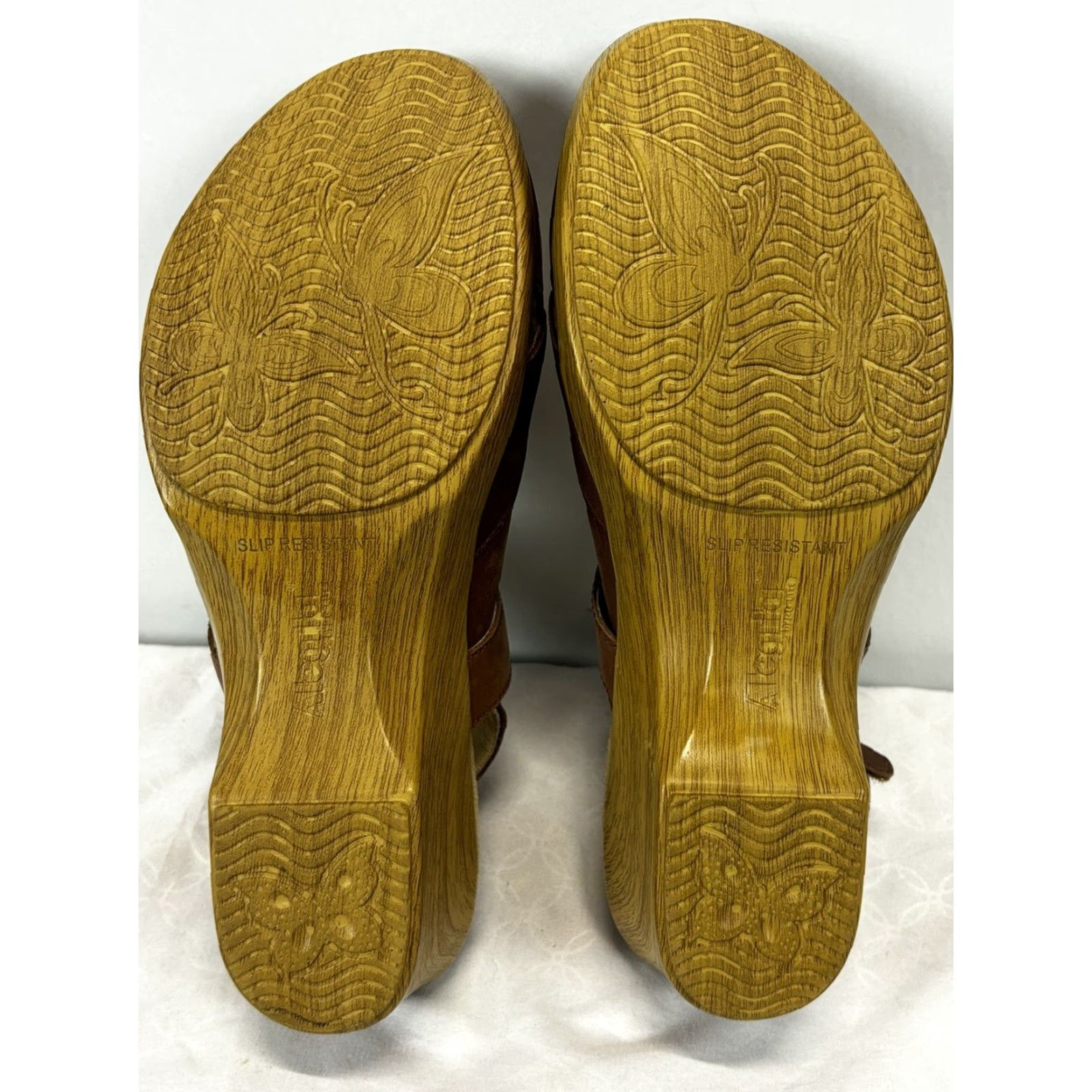 Vintage Alegria Tarah Brown Slingback Sandals Women's Size 40 EU Comfort Travel Size US 9.5 / IT 39.5 - 5 Thumbnail
