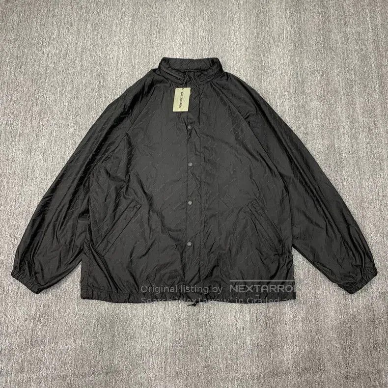 Balenciaga Balenciaga Black Printed Windbreaker Jacket. Size US XS / EU 42 / 0 - 1 Thumbnail
