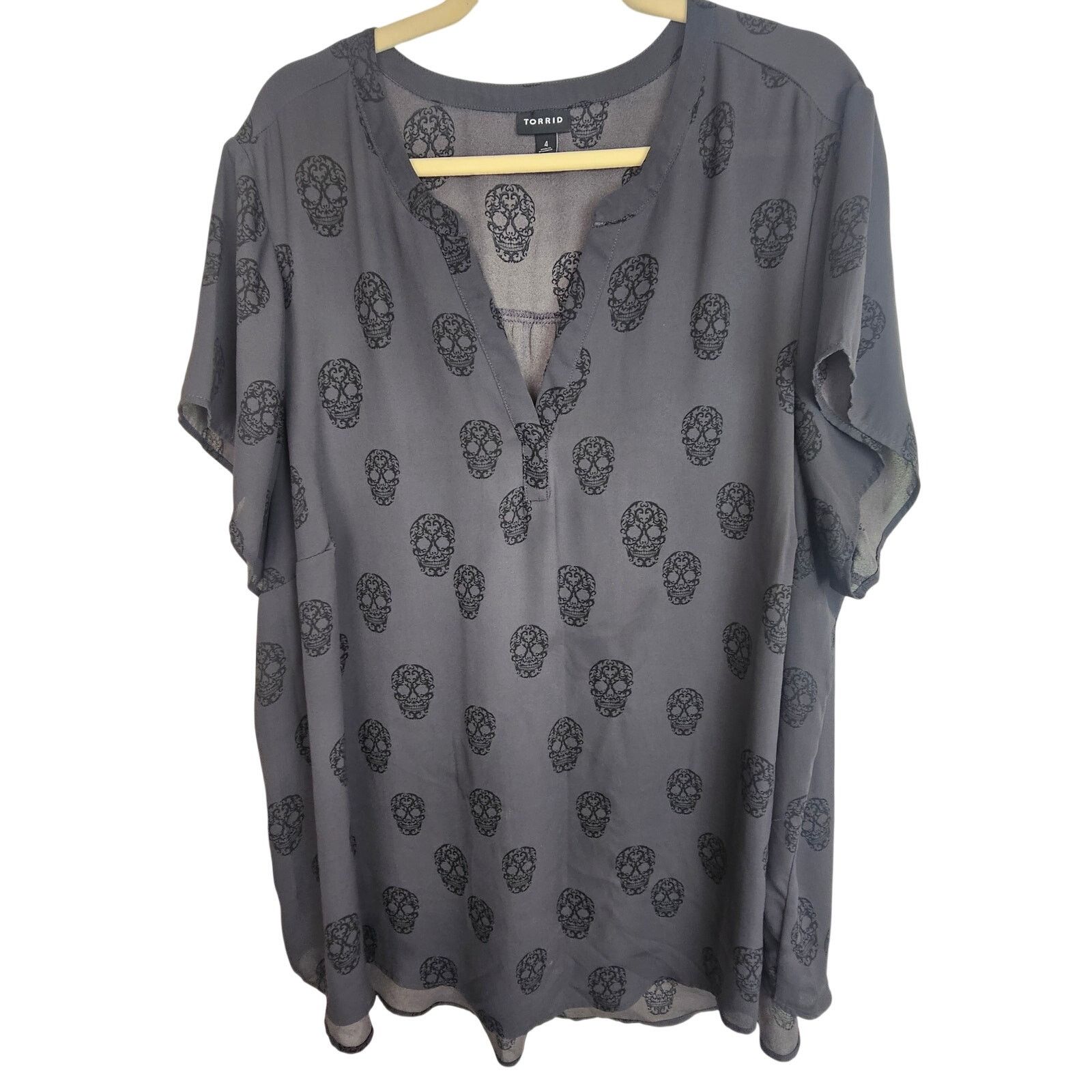 Torrid Torrid Womens Skull Print Tunic Plus Size 4X Gothic Grunge Size 4XL / US 24-26 - 1 Thumbnail