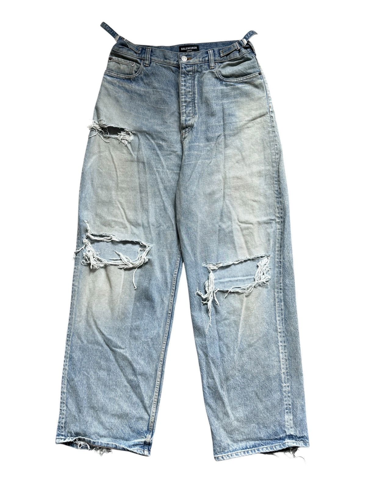 Balenciaga Balenciaga Bleached Denim Jeans Size 32 | Grailed