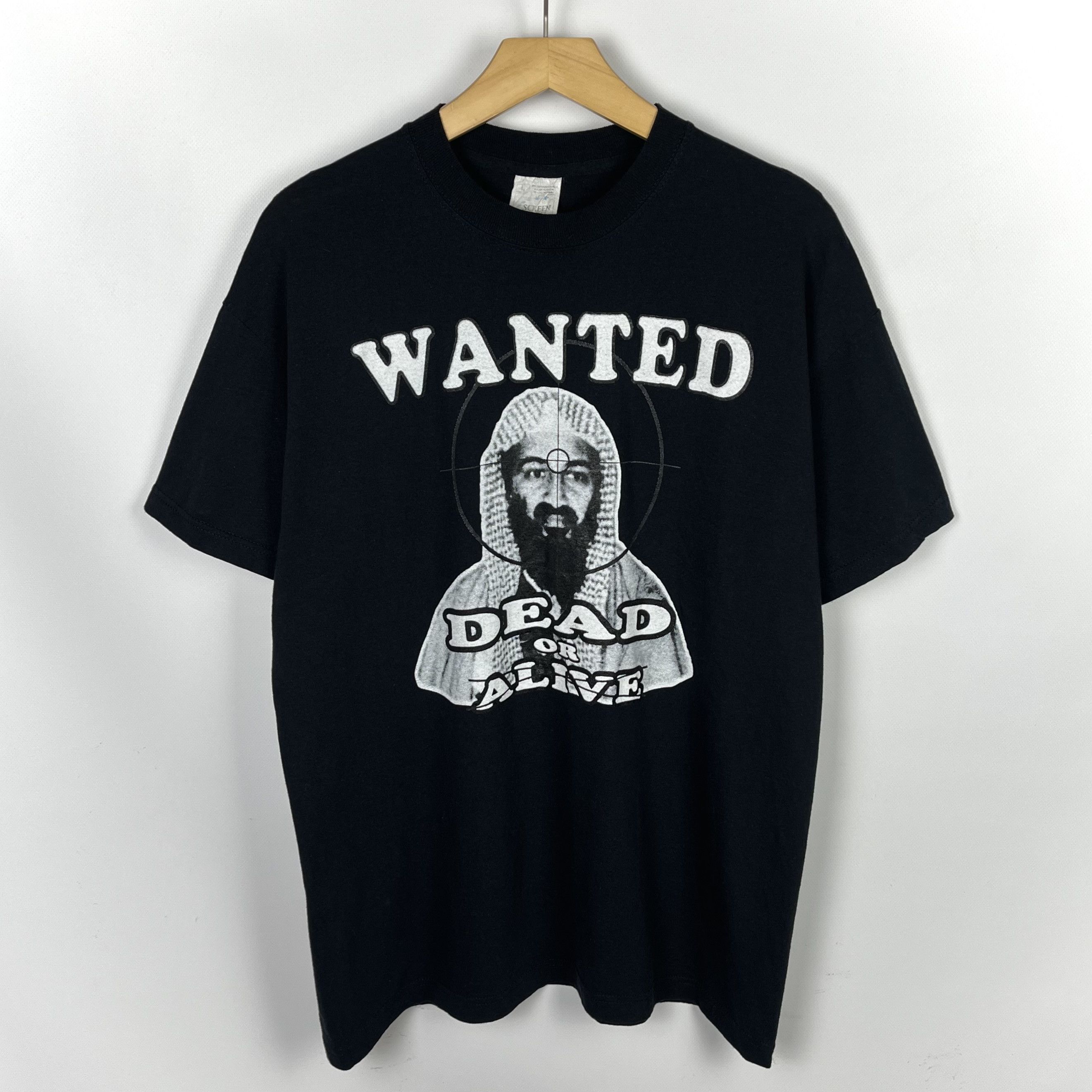 Vintage Vintage Osama Bin Laden Terror Rare T Shirt 2000’s Size US L / EU 52-54 / 3 - 1 Thumbnail