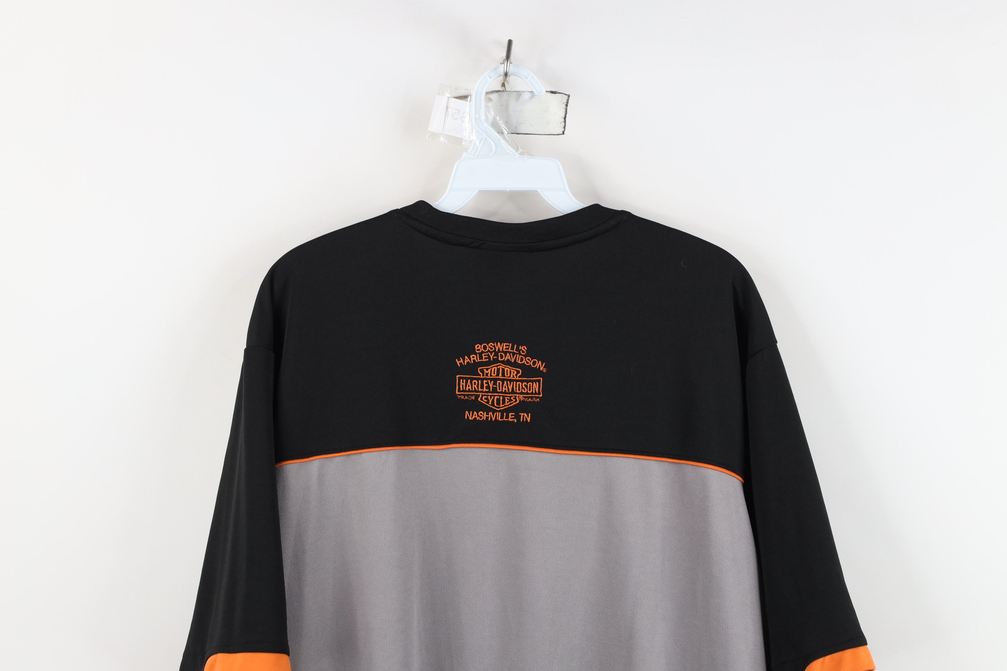 Harley Davidson Y2K Harley Davidson Color Block Knit Short Sleeve T-Shirt Size US XL / EU 56 / 4 - 13 Thumbnail