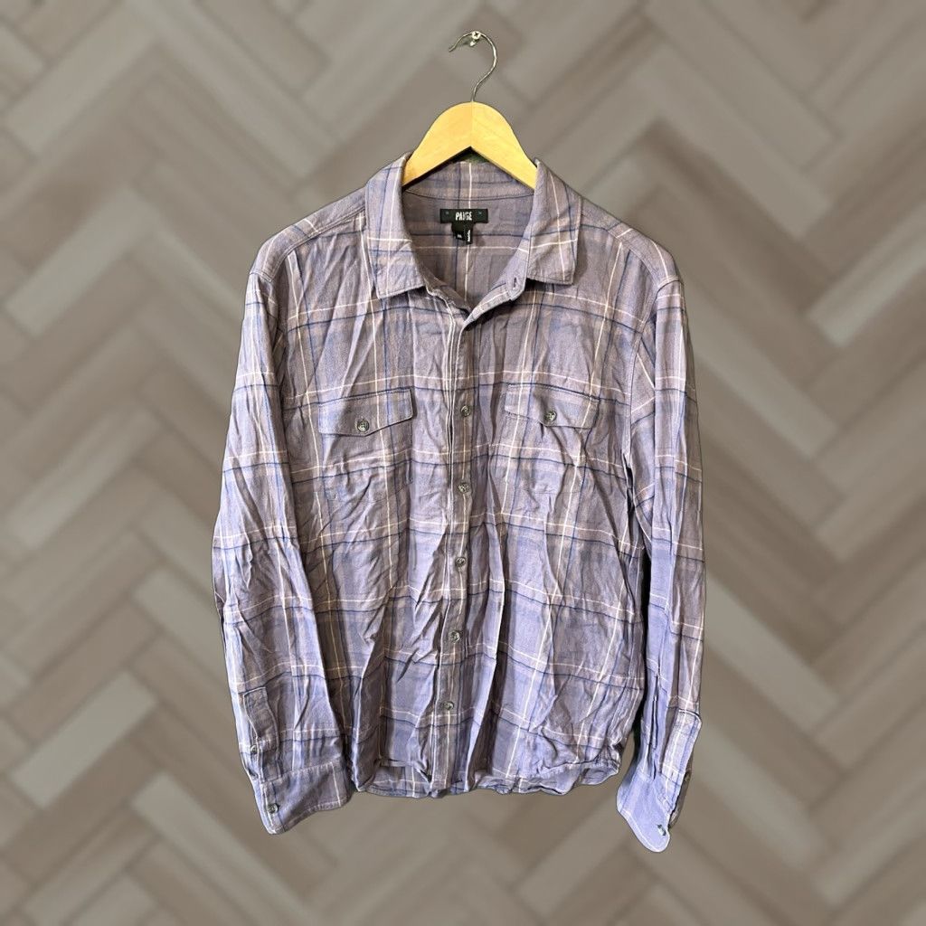 Paige VINTAGE Paige Womens Purple Plaid Button Up Double Pocket Flannel Size Medium Size M / US 6-8 / IT 42-44 - 1 Thumbnail