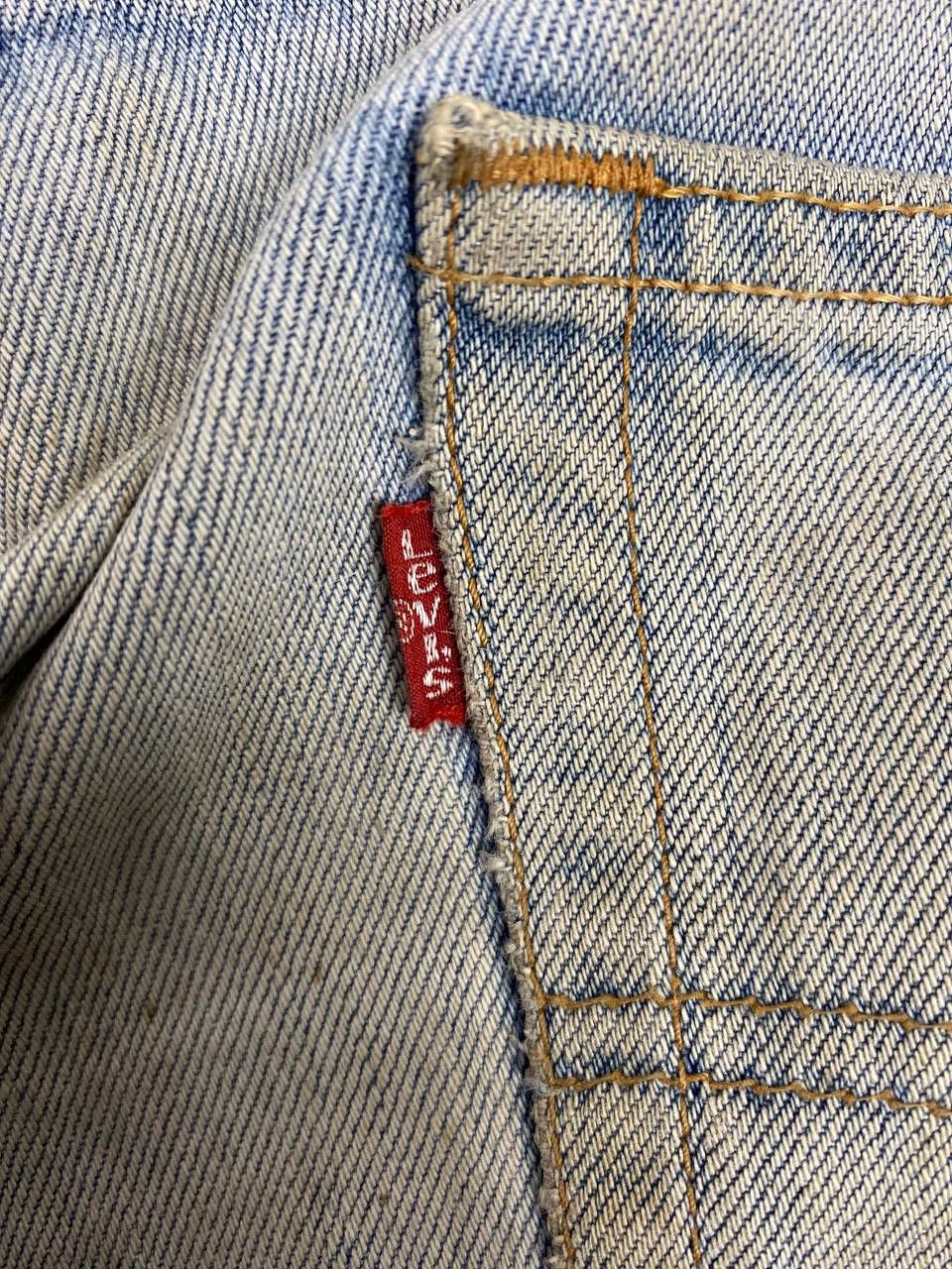 Levi's vintage levis 505 distressed denim nice design Size US 33 - 5 Thumbnail