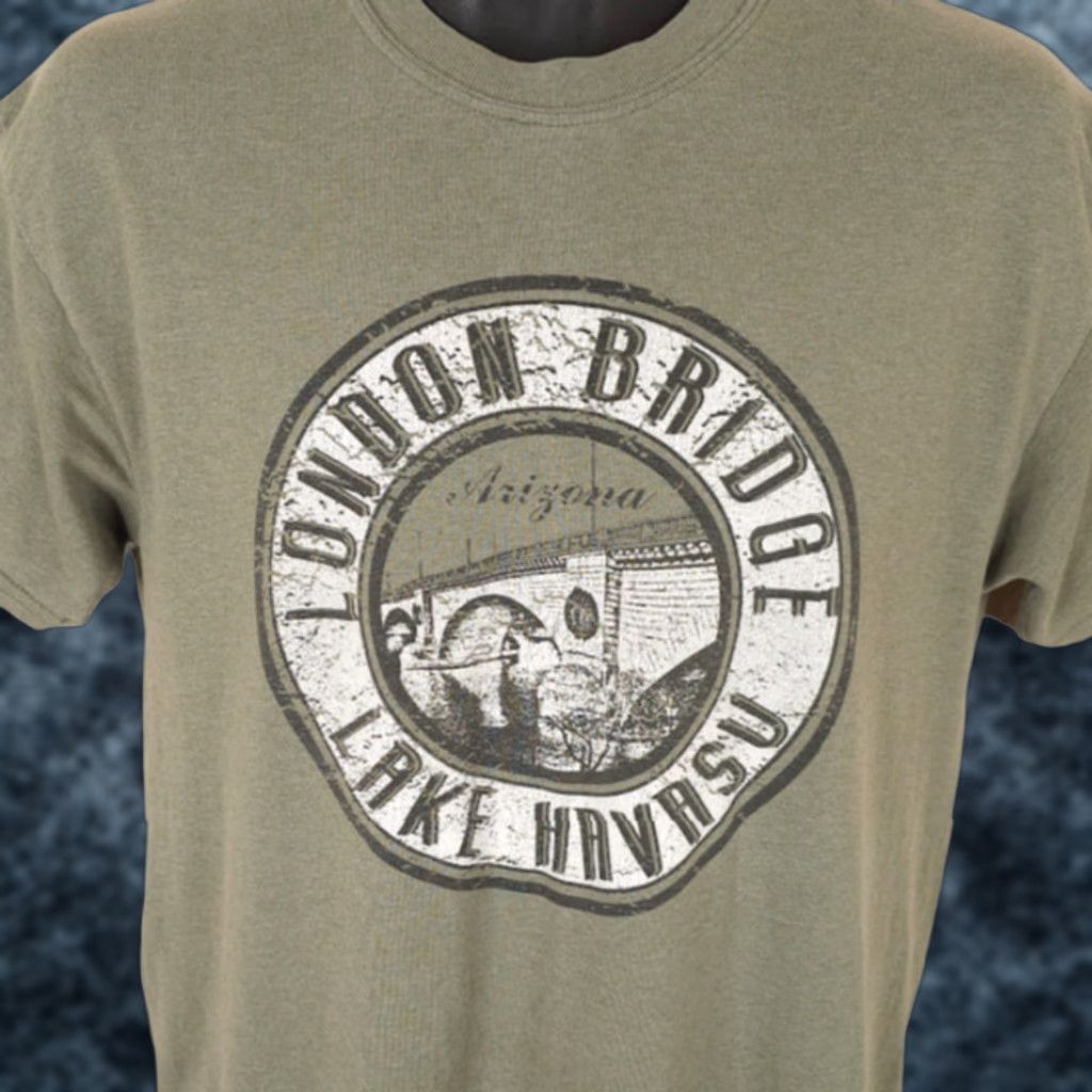 Gildan Gildan London Bridge T Shirt Mens M Green Travel Tee Arizona Tour souvenir Graphic Tee Shirt Size US M / EU 48-50 / 2 - 1 Thumbnail