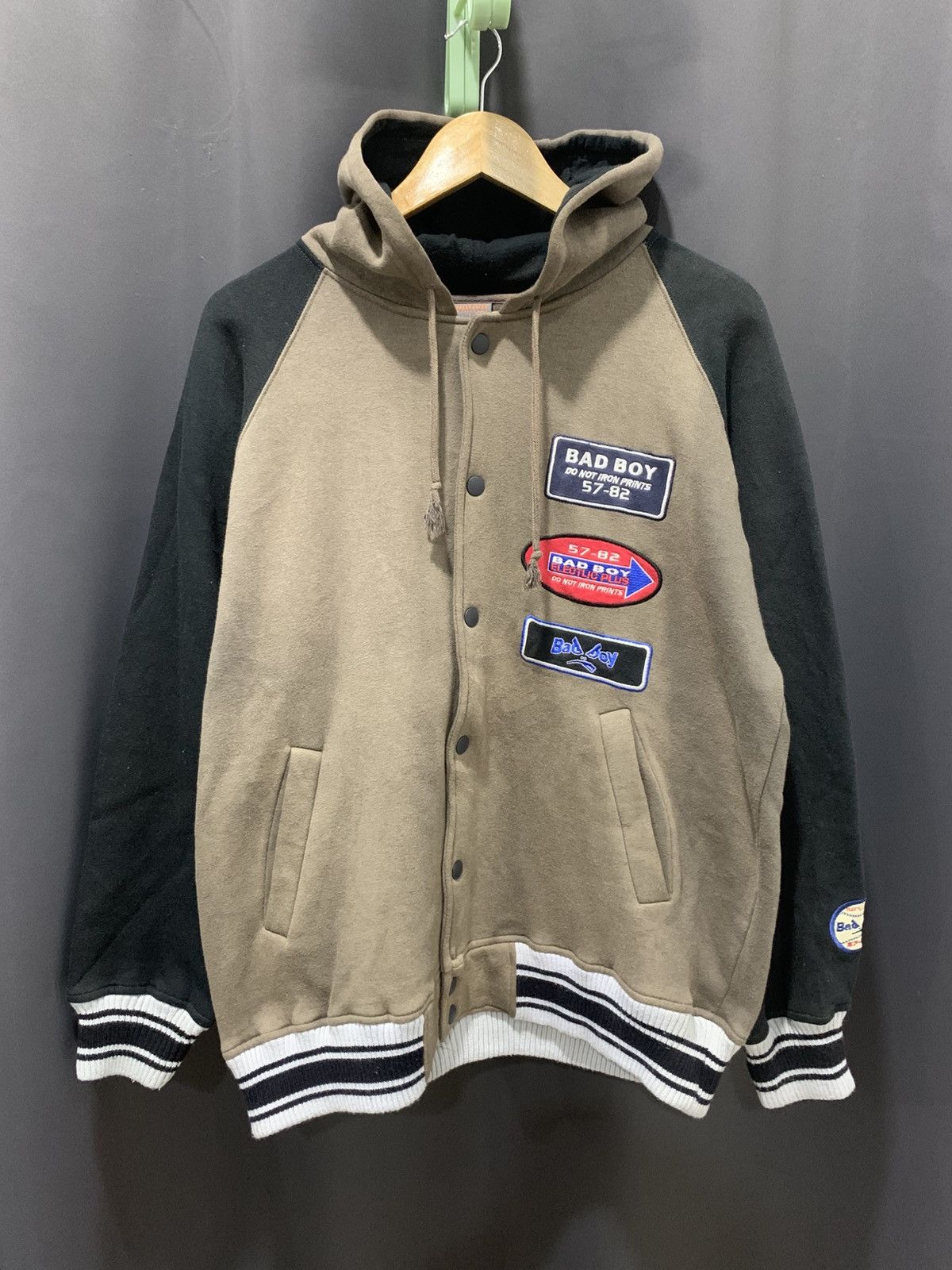 No Fear Vtg 90s Bad Boy patch logo varsity jacket Size US L / EU 52-54 / 3 - 1 Thumbnail