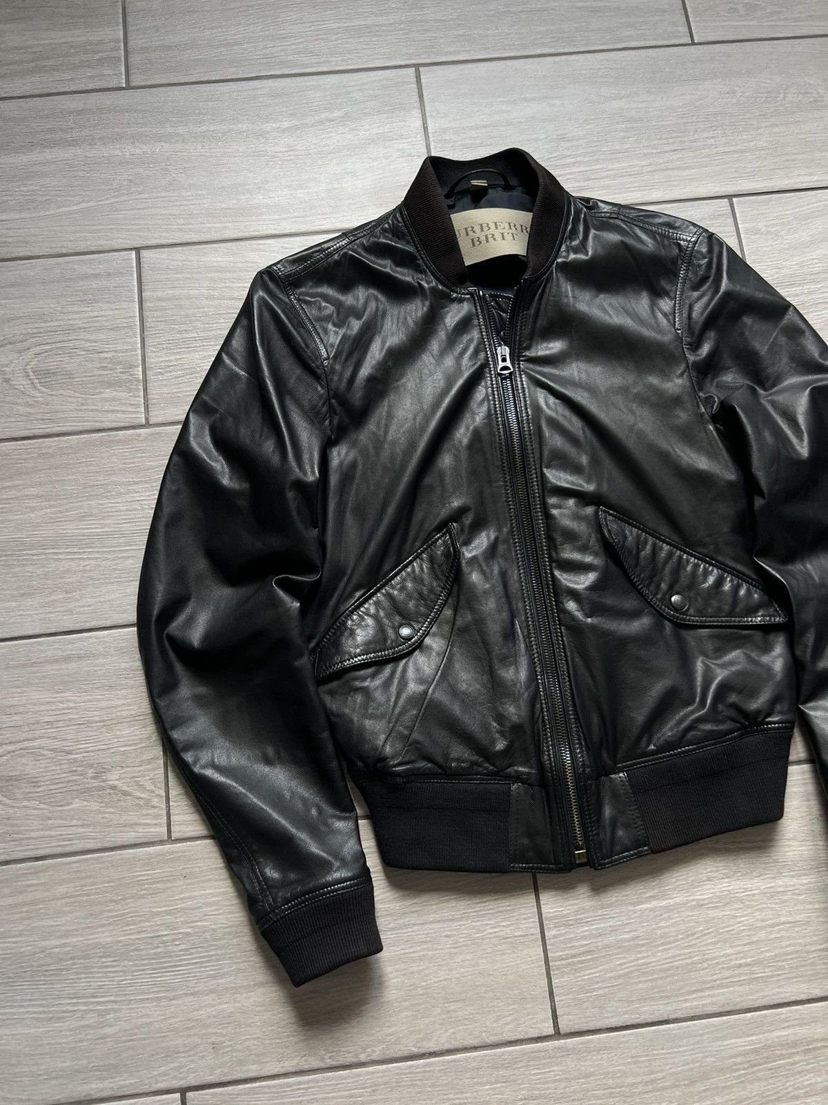 Burberry Burberry Brit Leather Black Jacket XS Size US XS / EU 42 / 0 - 4 Thumbnail