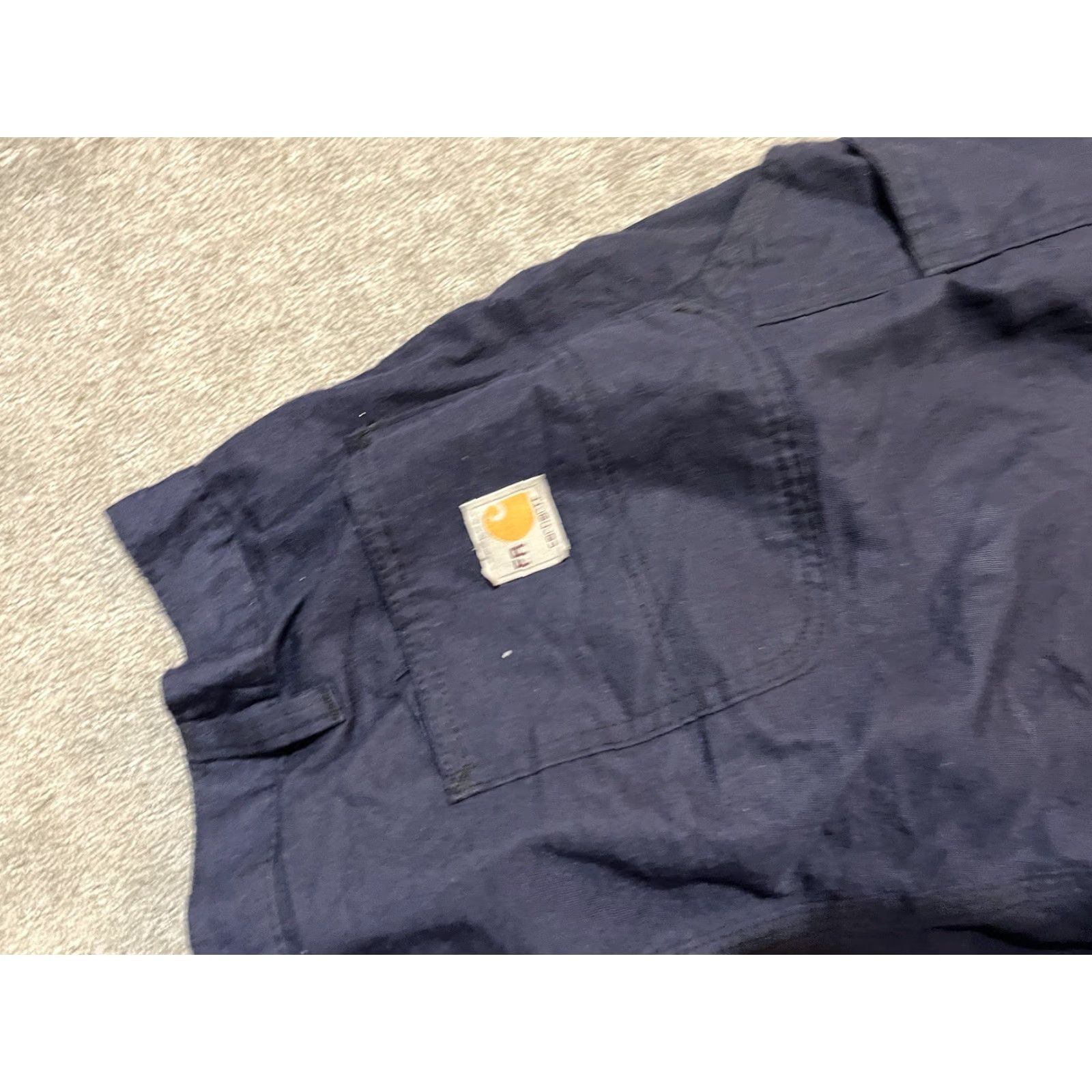 Carhartt VINTAGE Carhartt Carpenter Pants 42x30 Workwear Flame-Resistant Canvas Men Navy 20s Size US 42 / EU 58 - 5 Thumbnail