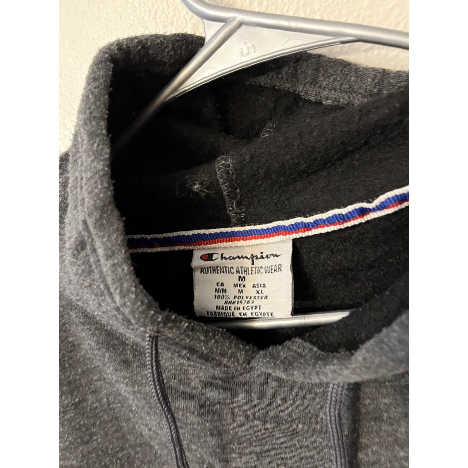 Champion Champion Mens Hoodie Shirt Long Sleeve Gray Polyester Athletic Logo - M Size US M / EU 48-50 / 2 - 2 Thumbnail