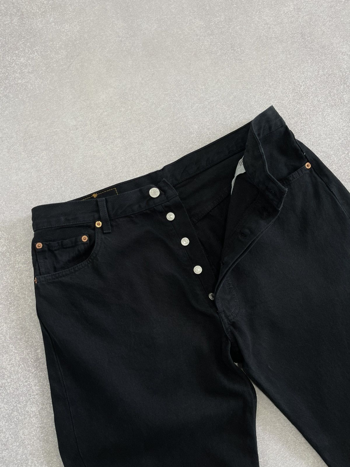 Levi's Vintage Levi's 501 Red Tab Straight Fit Black Denim Jeans Size US 36 / EU 52 - 5 Thumbnail