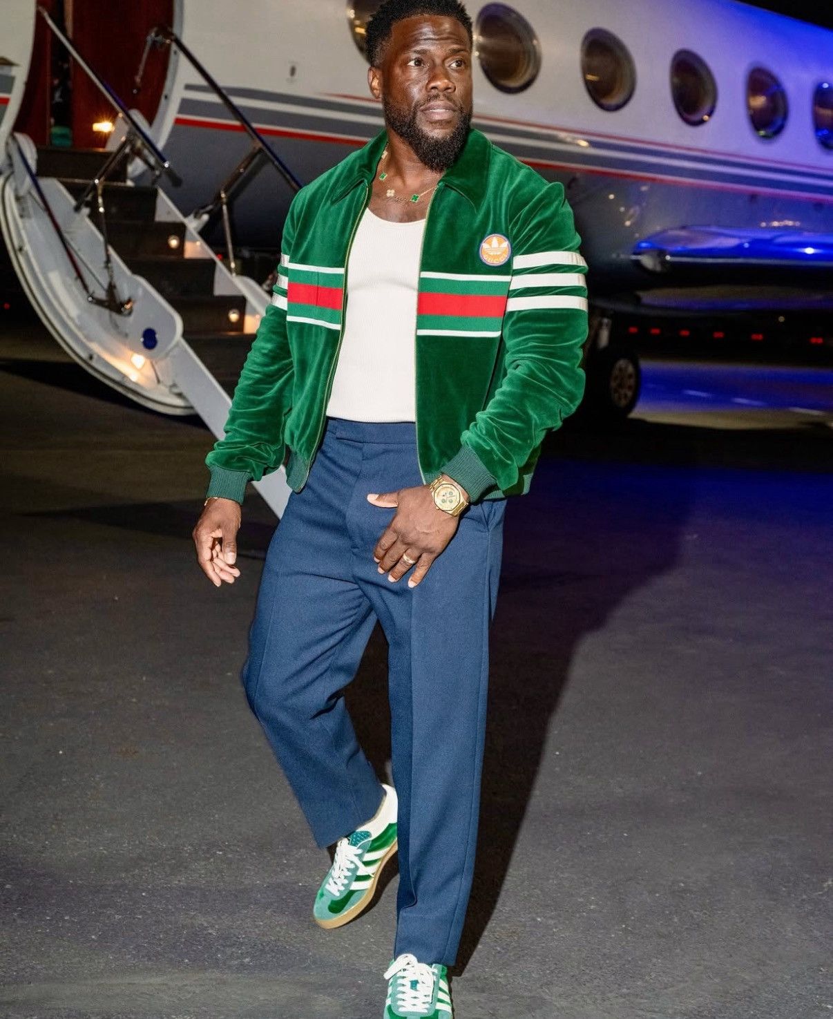 Adidas × Gucci Incredible Velvet Green 70's Track Jacket XL