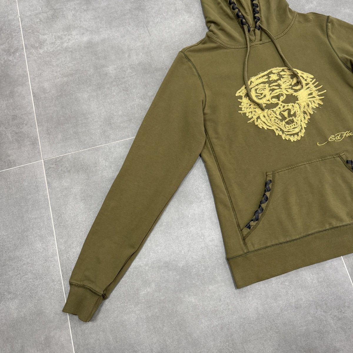 Christian Audigier × Ed Hardy Ed Hardy by Christian Audigier Embroidered Tiger Y2K Hoodie Size US M / EU 48-50 / 2 - 4 Thumbnail