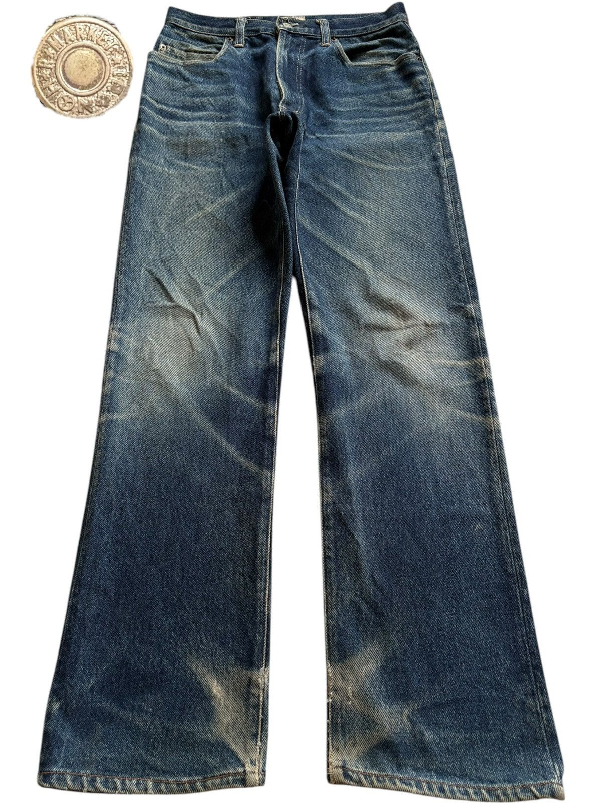 HOLLYWOOD RANCH MARKET × Japanese Brand Vintage Japanese HR Market Talon Mud Wash Baggy Jeans Size US 29 - 1 Thumbnail