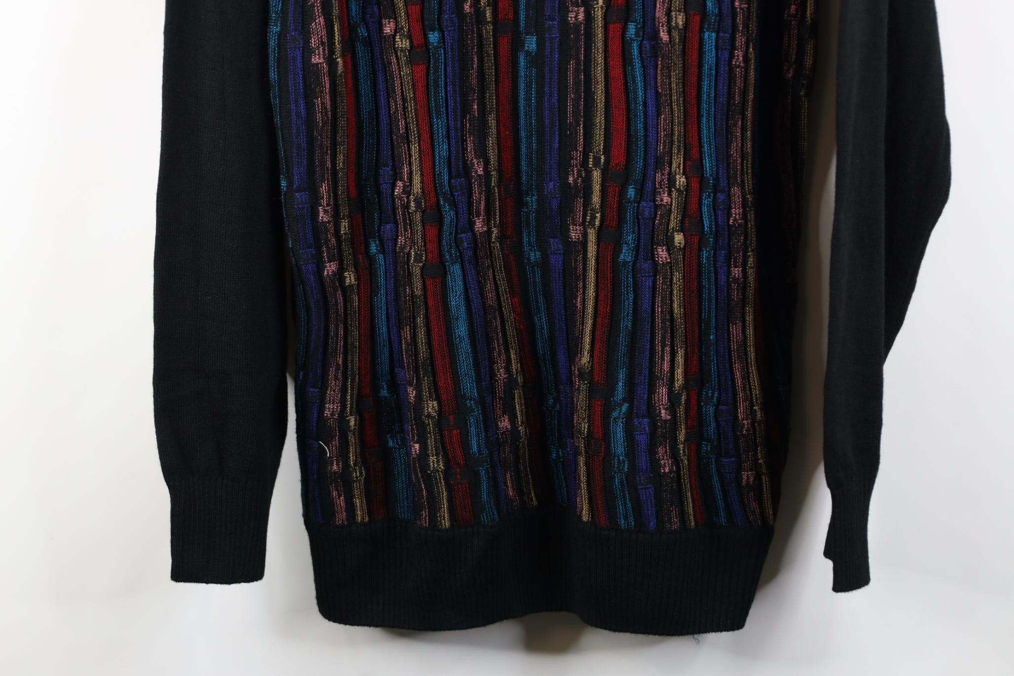 Vintage Vintage 90s Coogi Style Rainbow Knit Crewneck Sweater Size US XL / EU 56 / 4 - 3 Thumbnail