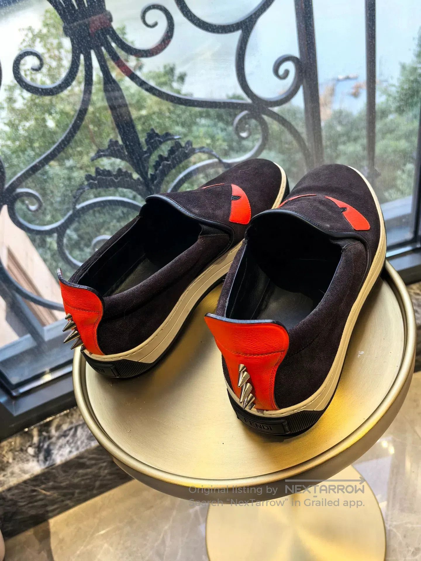 Fendi fendi black red slip-on casual shoes. Size US 9 / EU 42 - 4 Thumbnail