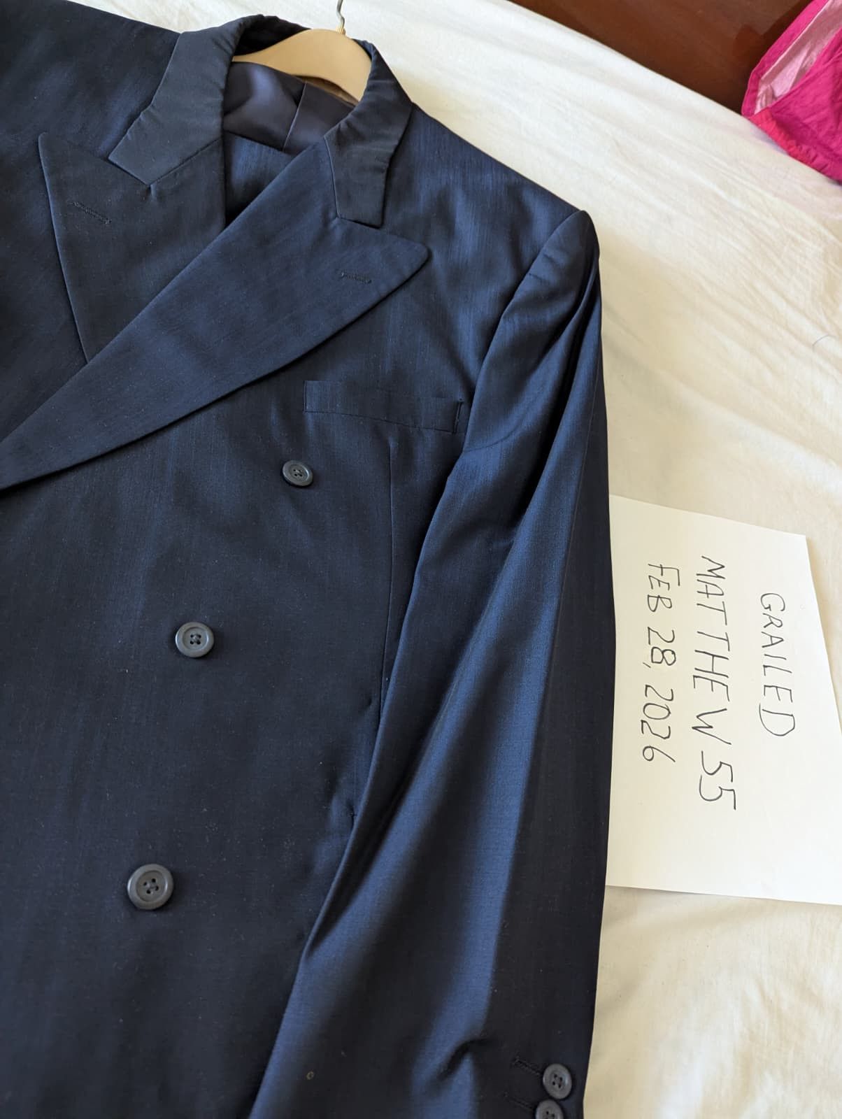 Other Vintage Double-Breasted Suit Jhane Barnes Size 44L - 1 Thumbnail