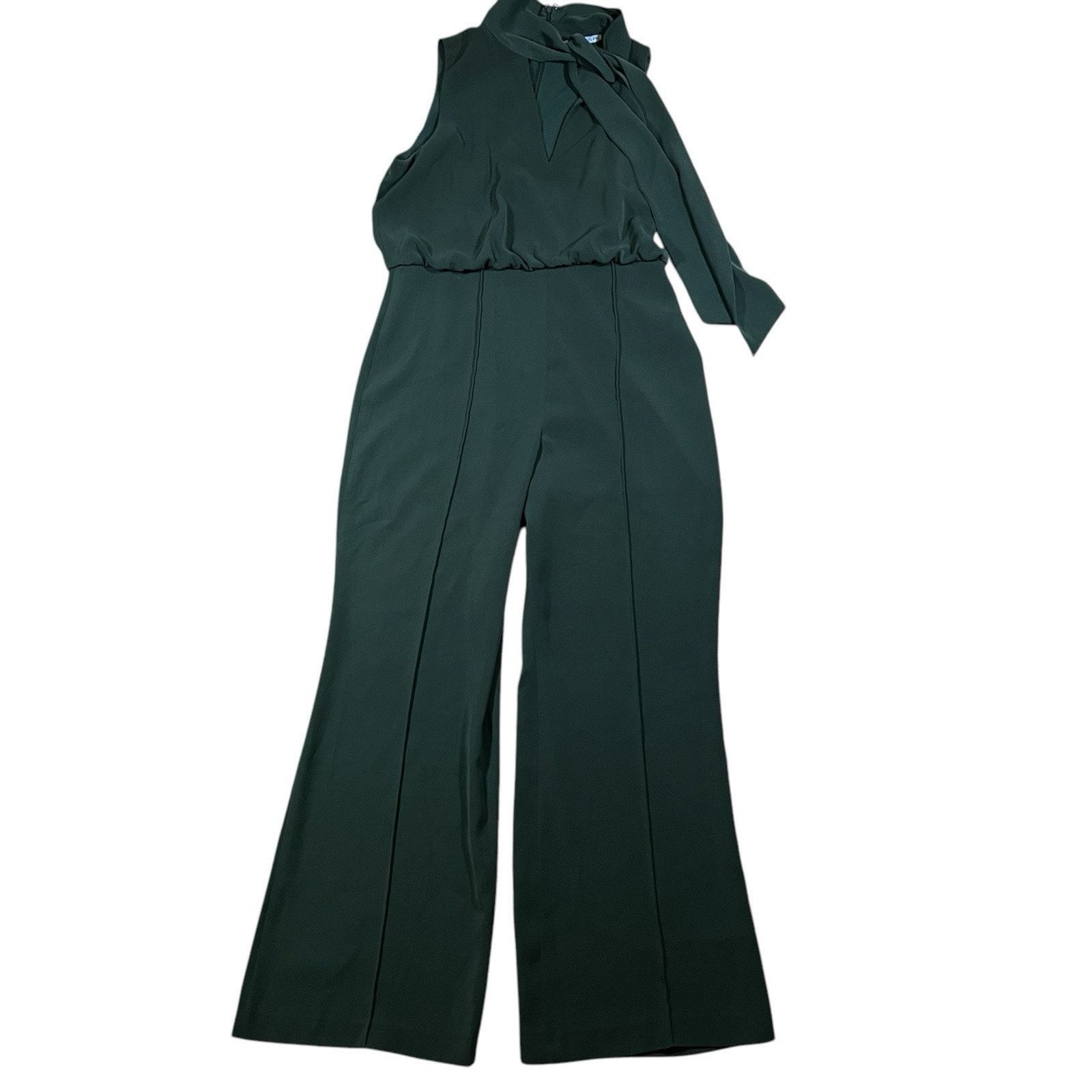 Other Antonio Melani Dark Green Sleeveless Wide Leg Jumpsuit Sz14 Size 36" / US 14 / IT 50 - 1 Thumbnail