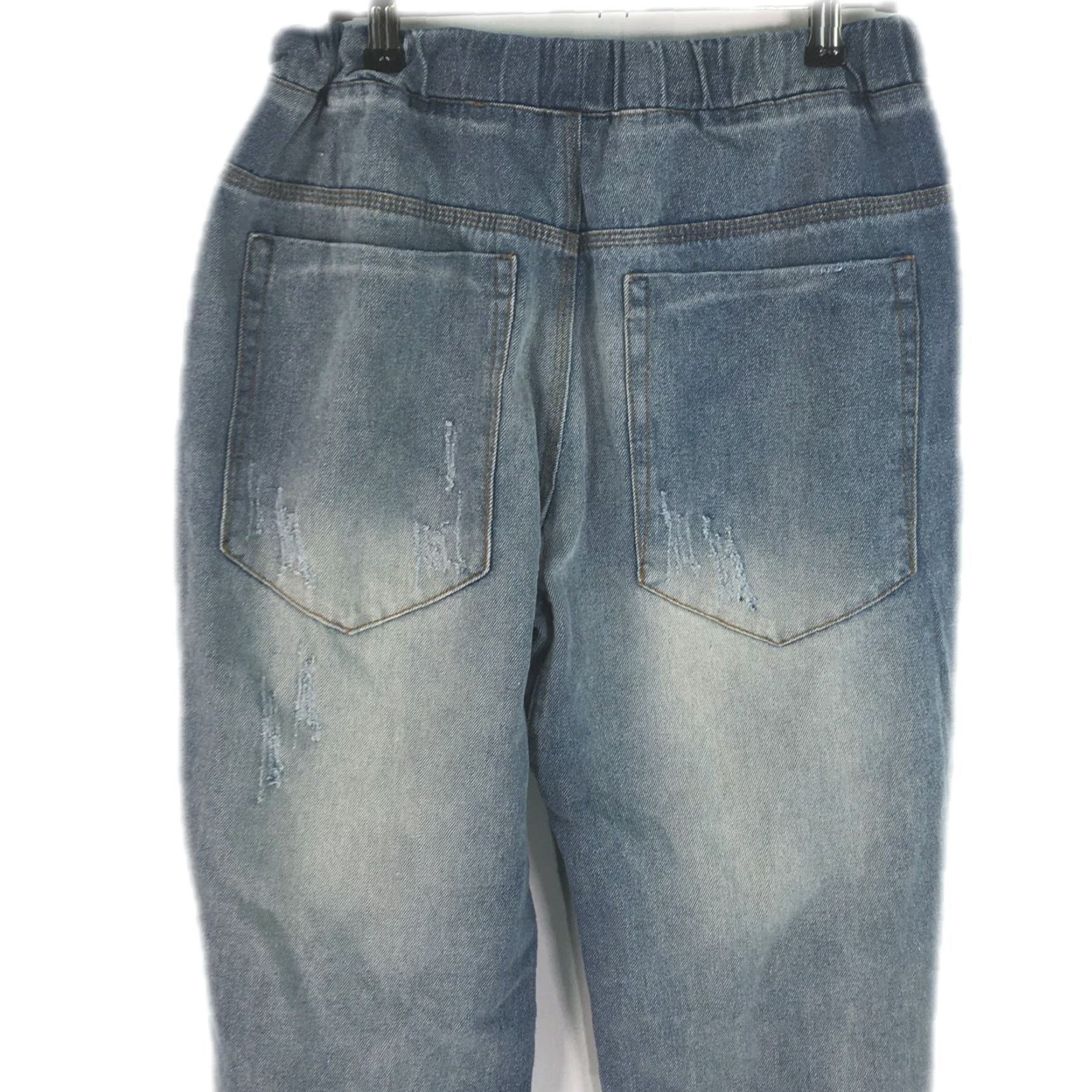 Denime VINTAGE Womens Jeans Denim Blue Size 26 Distressed Drawstring Casual Boyfriend Relaxed High Rise 27 In Inseam Size 26" / US 2 / IT 38 - 5 Thumbnail