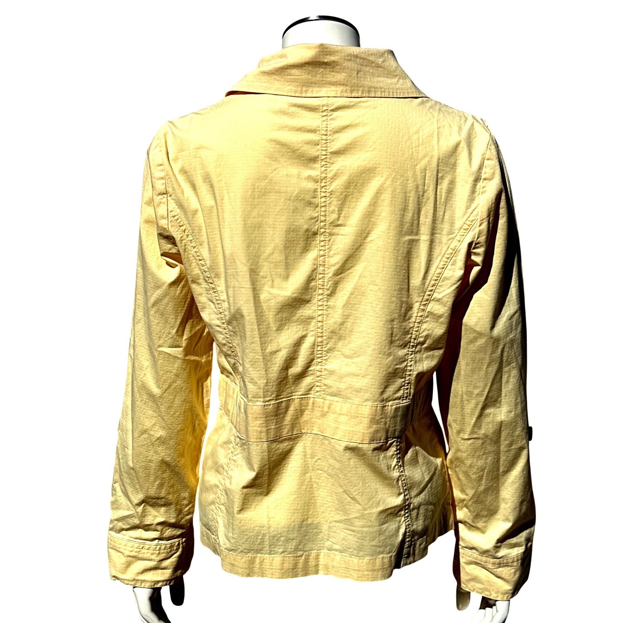 Chicos Chicos Yellow Lightweight Zip Up Jacket Casual Utility Style Size M / US 6-8 / IT 42-44 - 3 Thumbnail