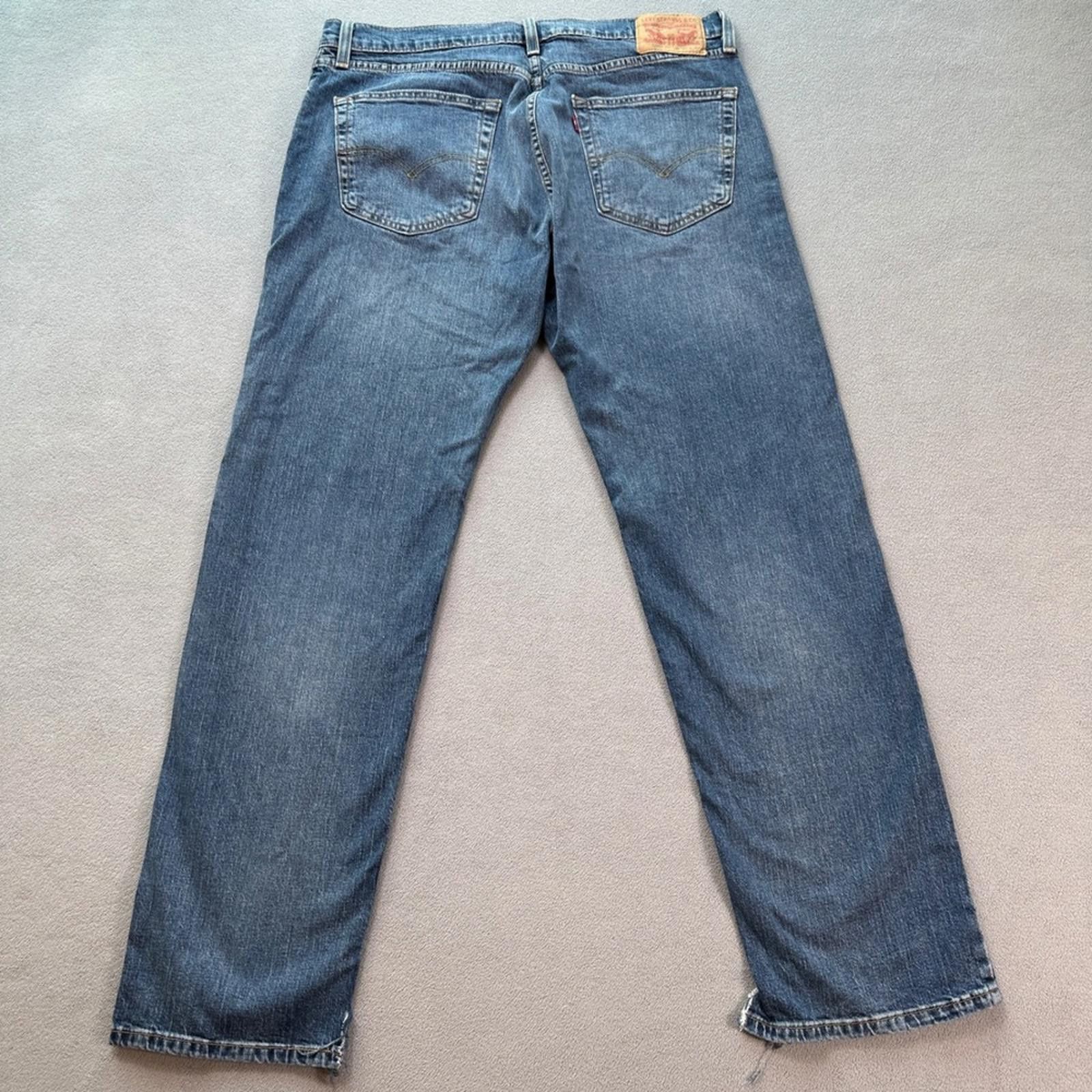 Levi's Levis 505 Jeans Regular Fit Mens 36x32 Blue Denim Straight Size US 36 / EU 52 - 2 Thumbnail