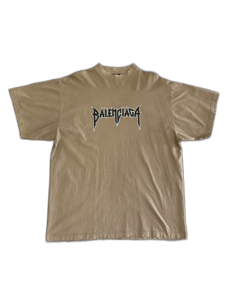Balenciaga Balenciaga Distressed Letter Short Sleeve Tee Size US L / EU 52-54 / 3 - 1 Thumbnail