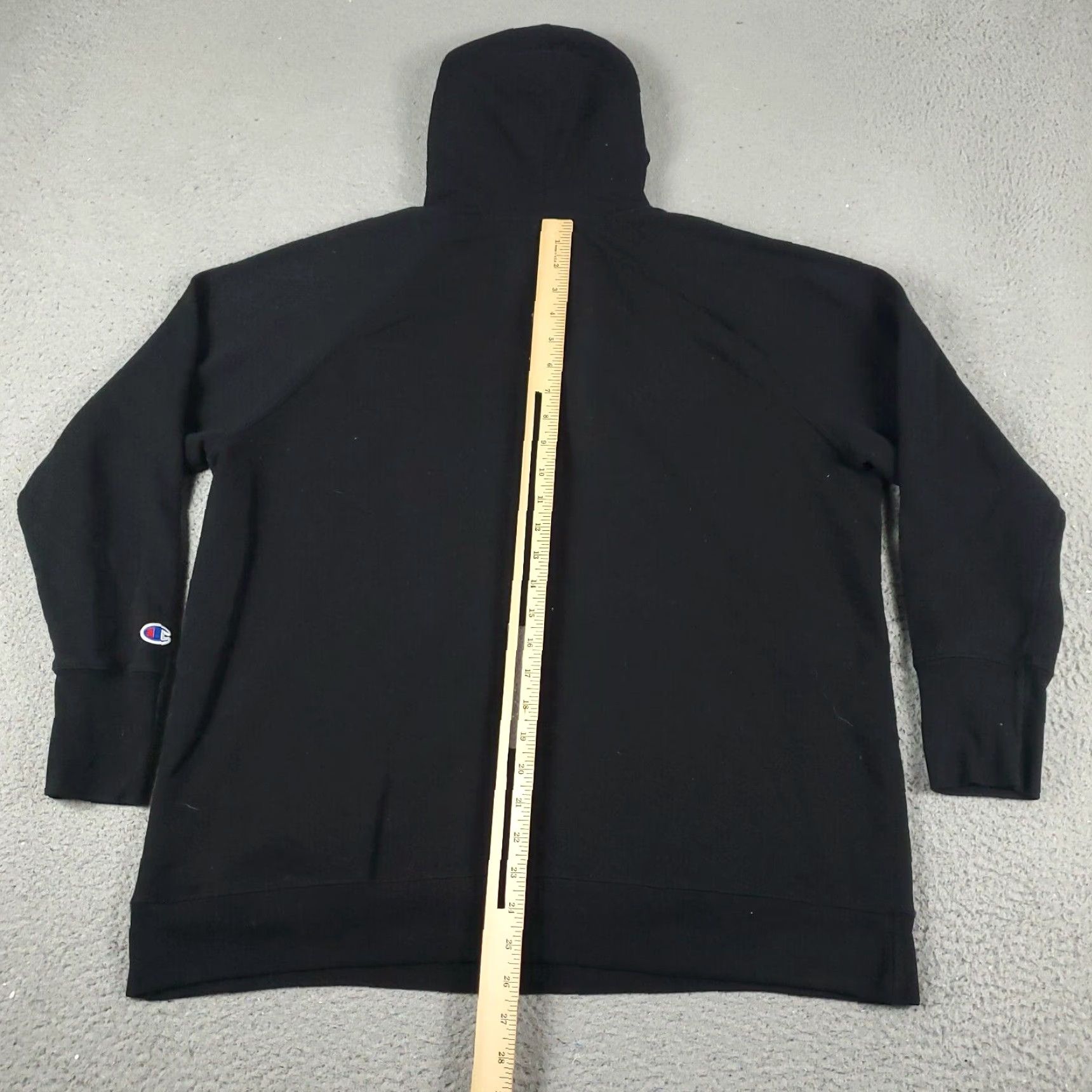 Champion VINTAGE Champion Hoodie Women’s 1X Casual Pullover Black Knit Sweatshirt All Seasons Size XL / US 12-14 / IT 48-50 - 7 Thumbnail