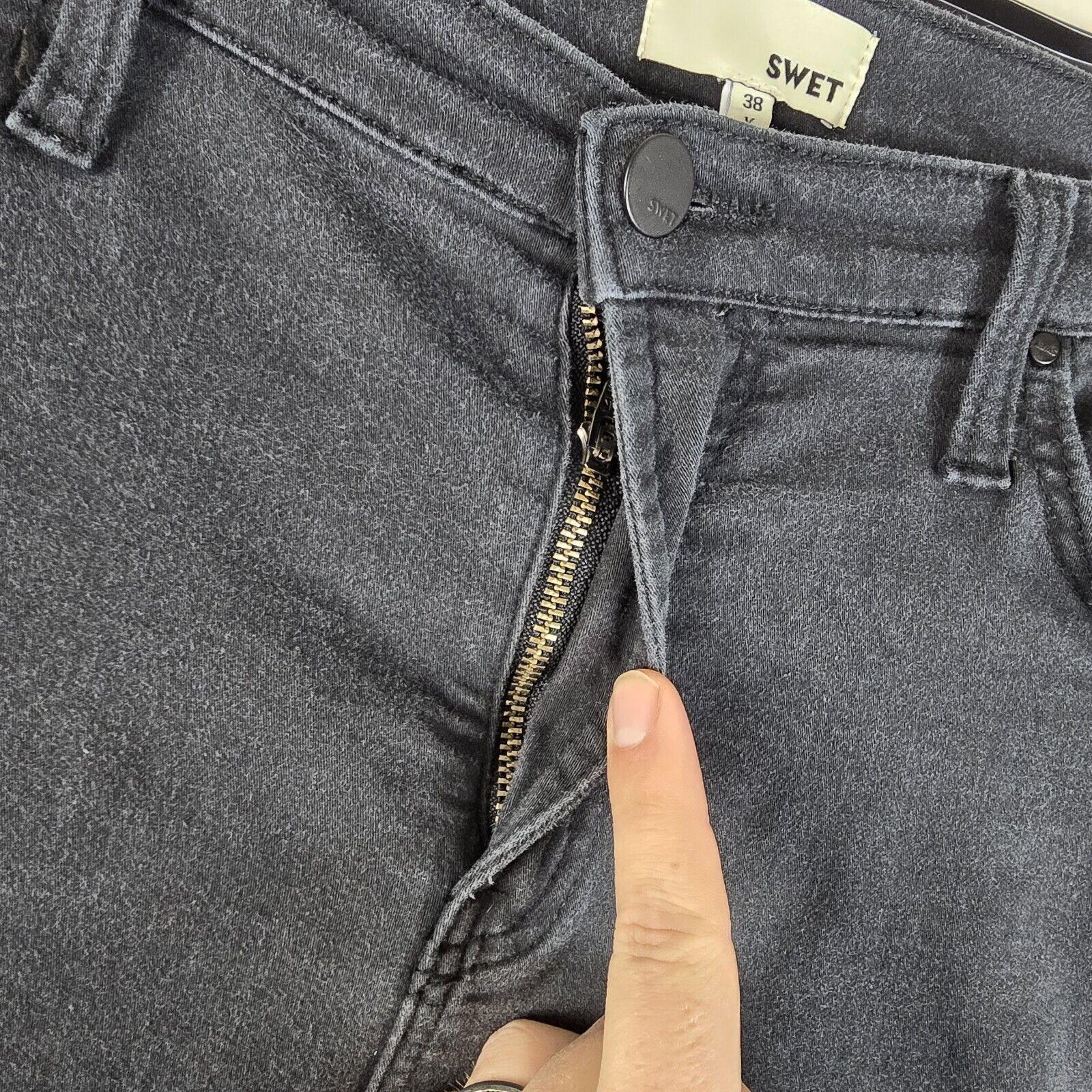 Other SWET TAILOR Men's Slim Stretch Pants Black Size 38X34 (38x32 Size US 38 / EU 54 - 6 Thumbnail
