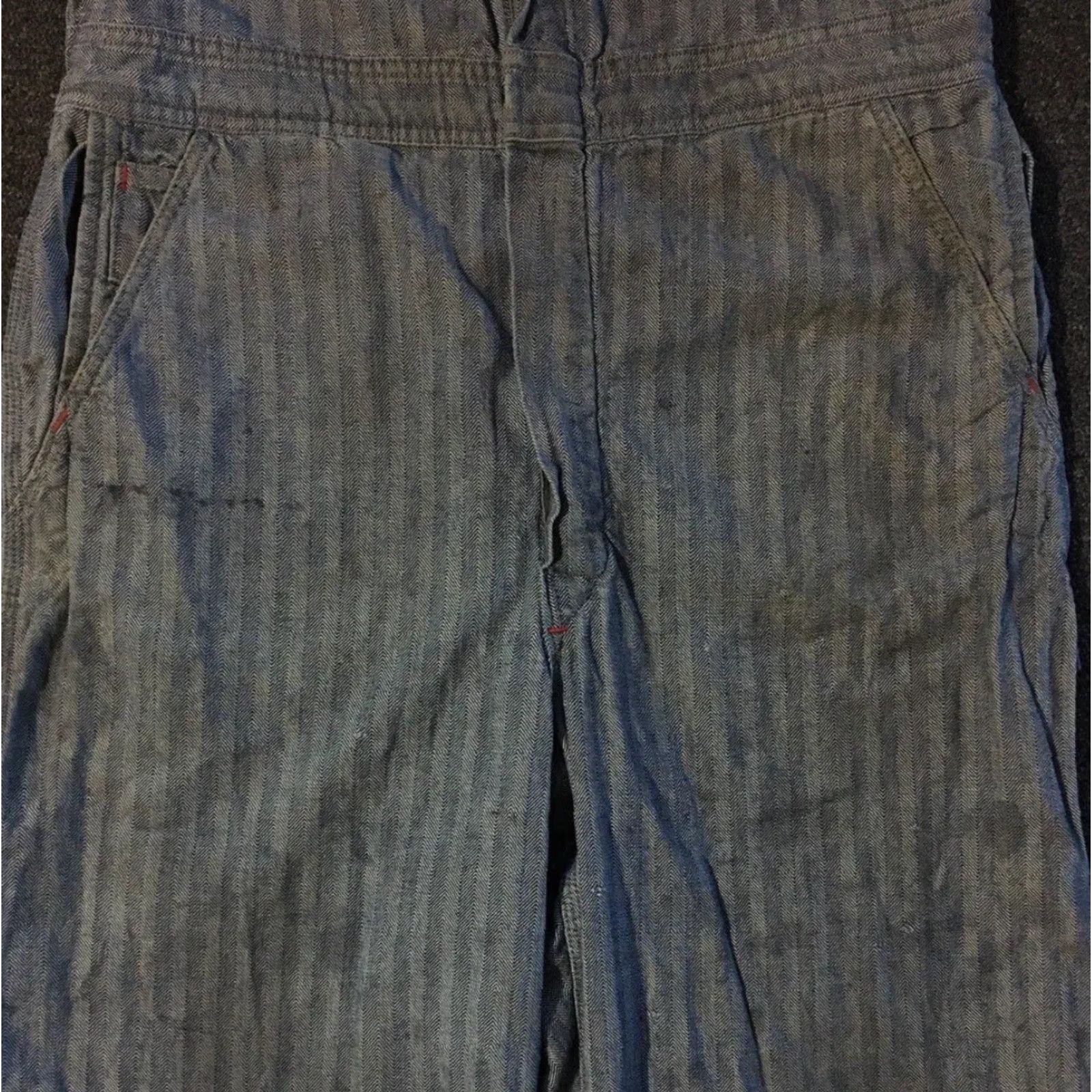 JCPenney VINTAGE Union Made JC Penney Big Mac Coveralls 42R Sleeveless Herringbone 50s 60s USA Mens Size US 42 / EU 58 - 6 Thumbnail