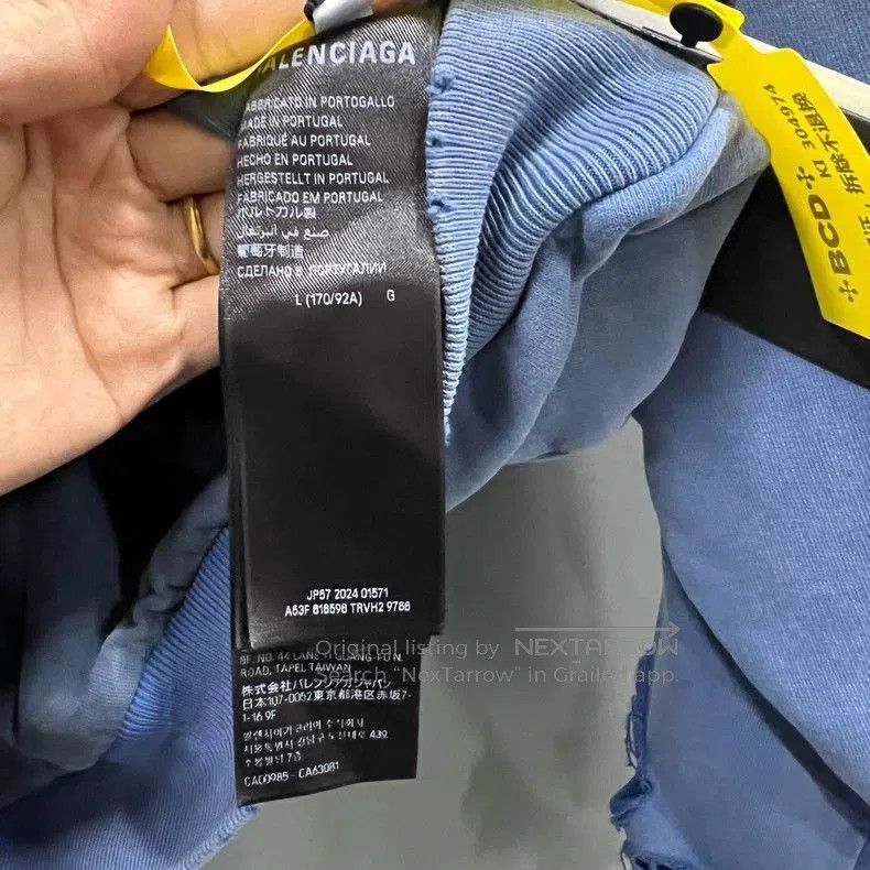 Balenciaga Balenciaga Logo Hoodie with Distressed Details. Size US L / EU 52-54 / 3 - 4 Thumbnail