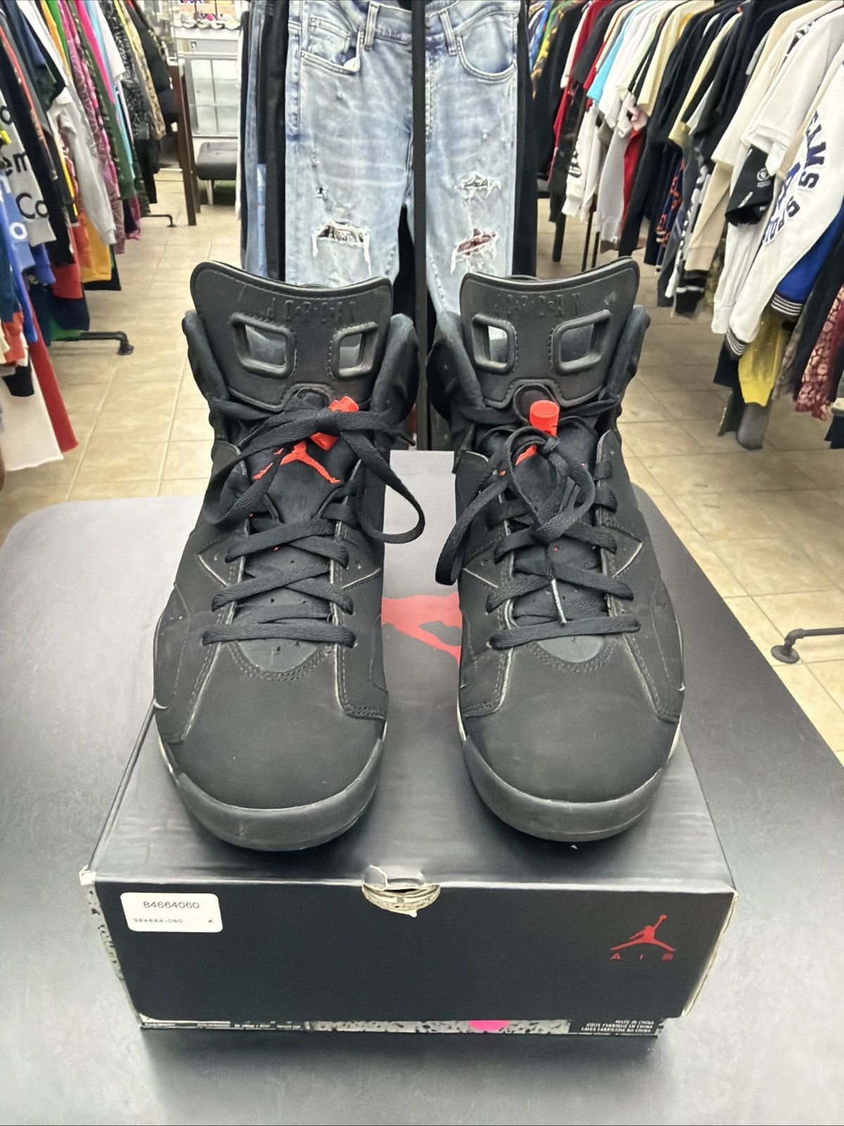 Jordan Brand Air Jordan 6 Retro Black Infrared 2019 Men's Size 9.5 OG All Size US 9.5 / EU 42-43 - 6 Thumbnail