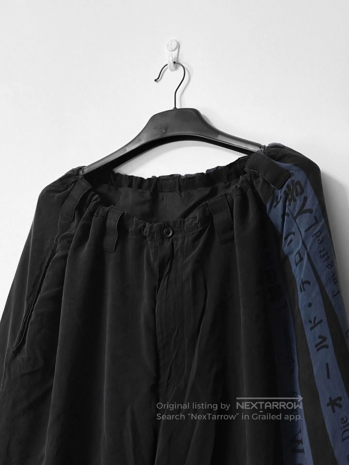 Yohji Yamamoto Yohji Yamamoto Blue Character Wide-Leg Trousers. Size US 30 / EU 46 - 4 Thumbnail