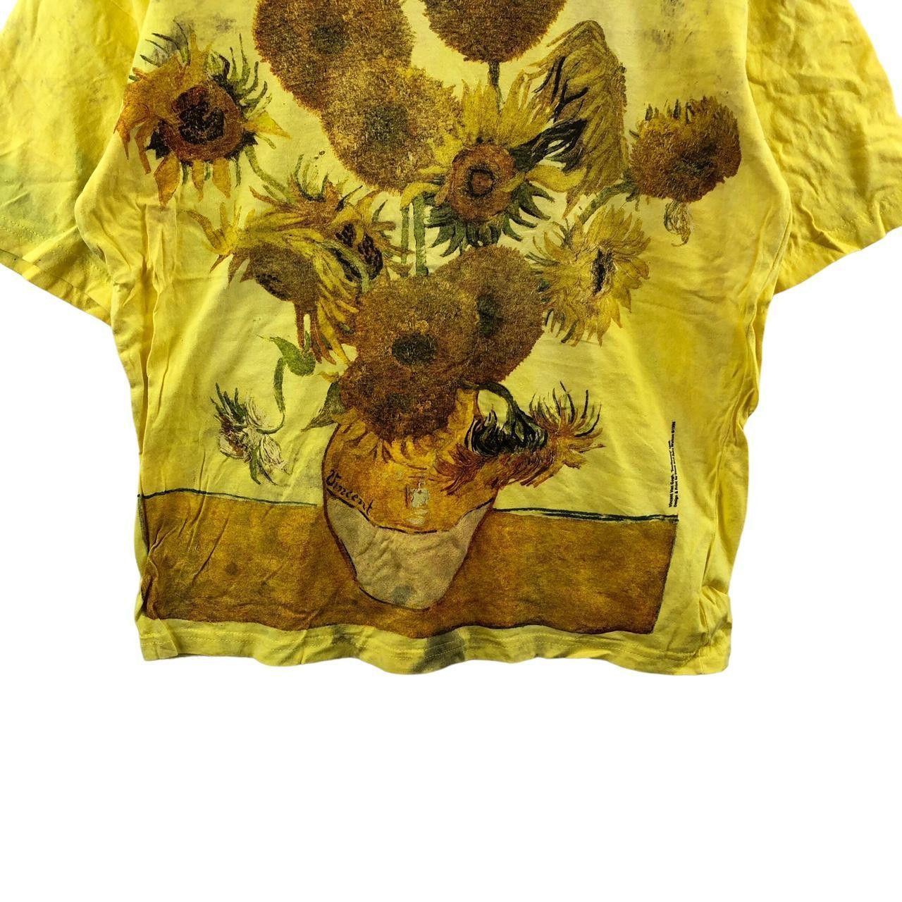Vintage Vintage 1996 VINCENT VAN GOGH Sunflowers Thrashed Tee Shirt Size M / US 6-8 / IT 42-44 - 4 Thumbnail