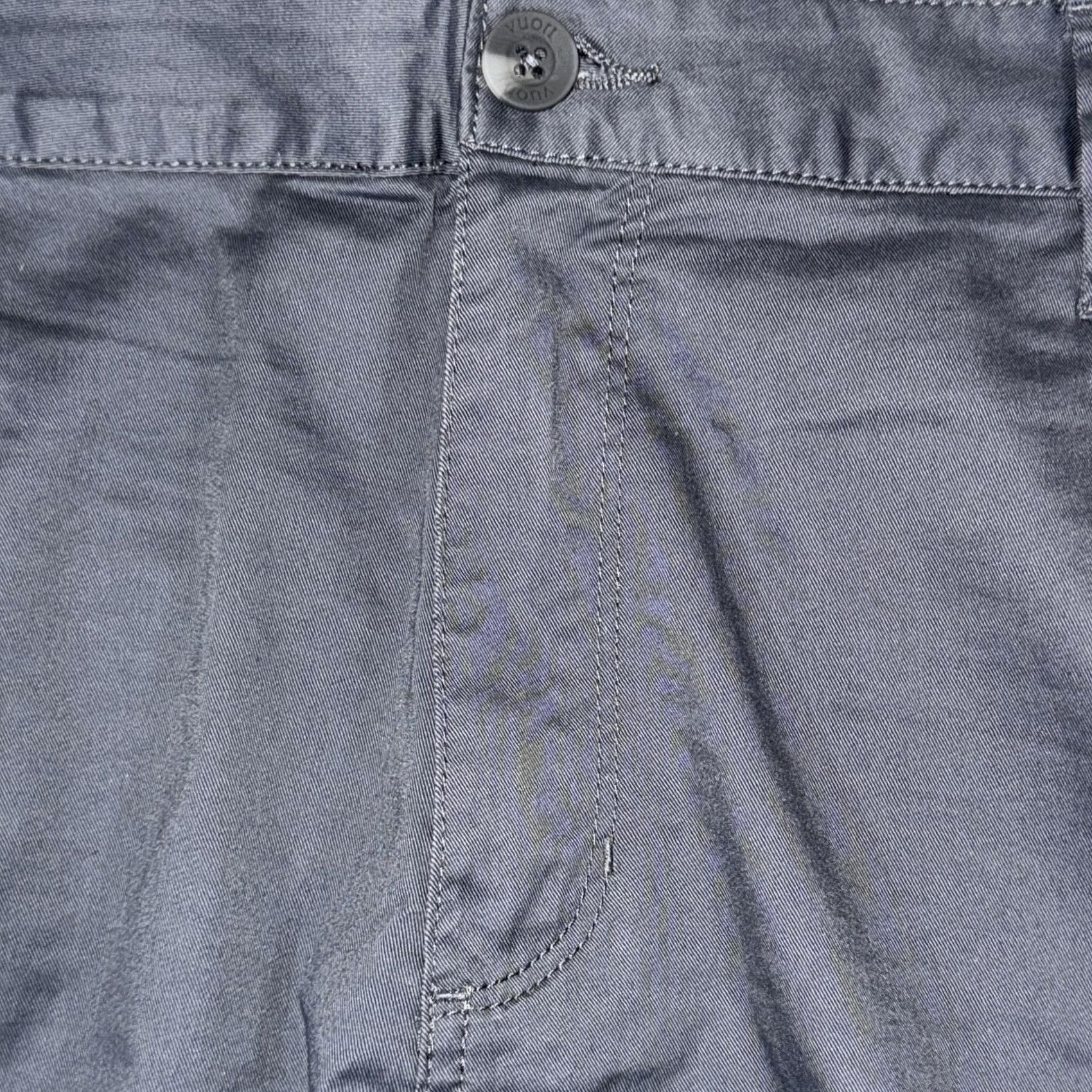Vuori Vuori Pants Mens 36 Gray Chino Cotton Elastane Stretch Casual Golf Trousers Size US 36 / EU 52 - 3 Thumbnail