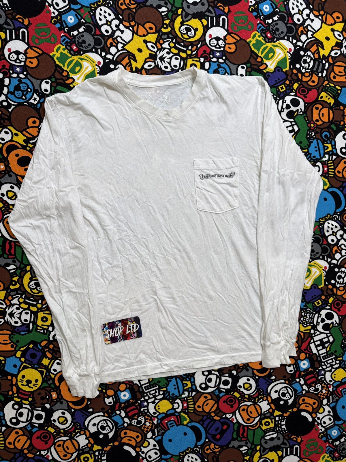 Chrome Hearts Chrome Hearts White Script Logo Long Sleeve Tee Size US L / EU 52-54 / 3 - 3 Thumbnail