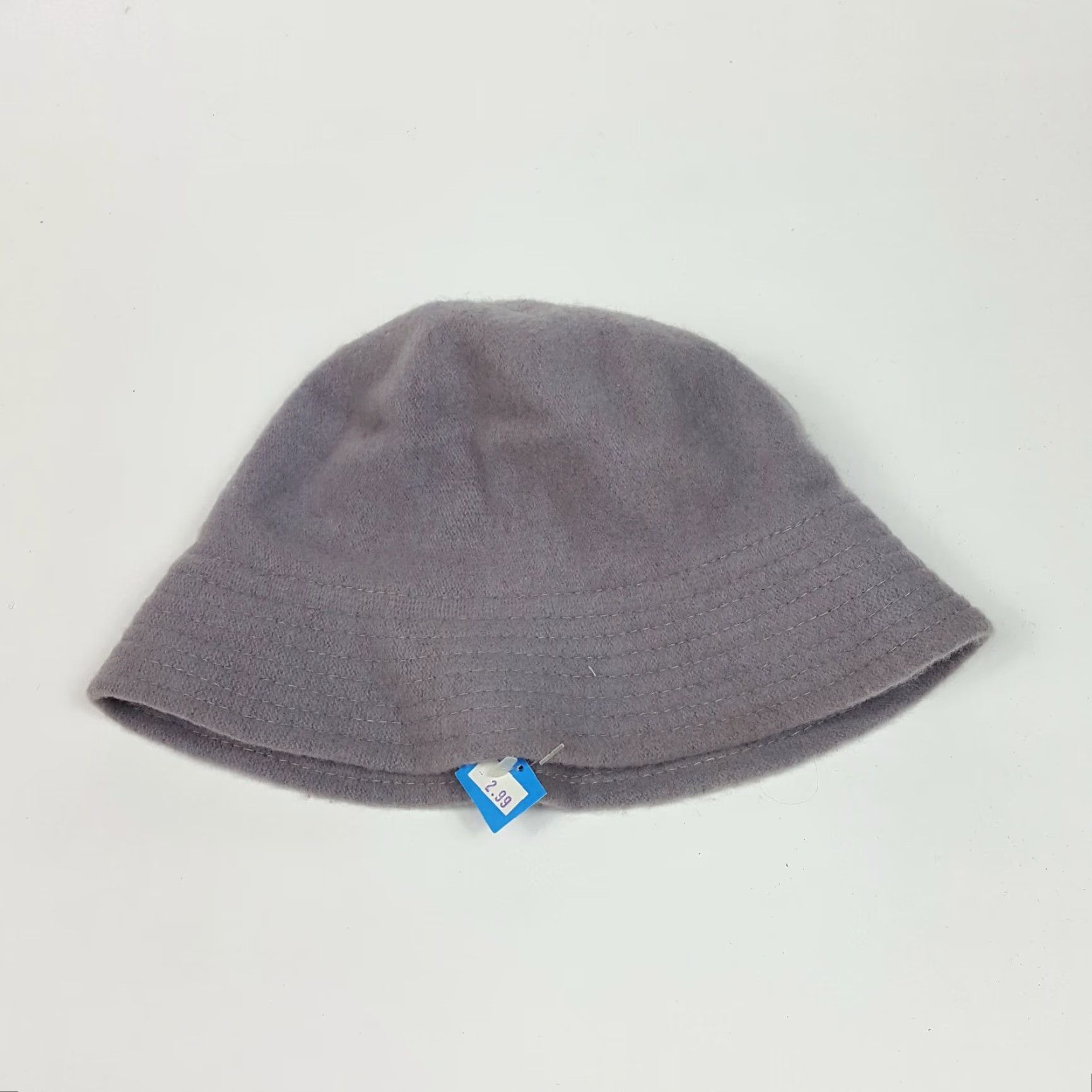 FELT VINTAGE HaT Wool Felt Bucket Hat Womens M Gray Winter Crusher Hat 80s 90s Retro Snow Casual Cap Size ONE SIZE - 3 Thumbnail