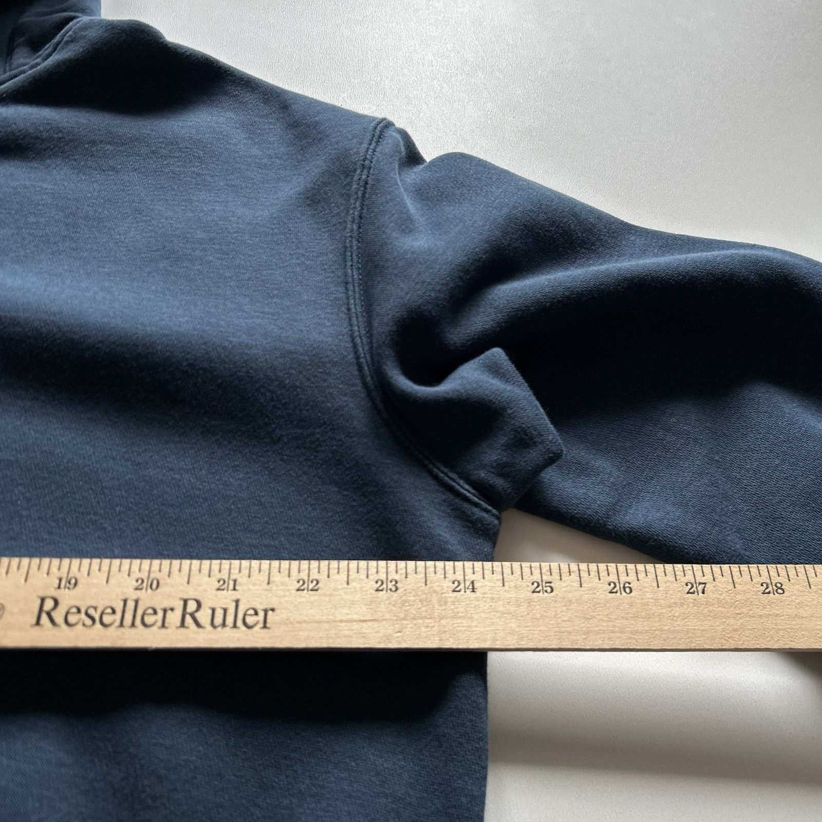 Nike × Vintage Nike Center Swoosh Navy Blue Women’s Oversized Hoodie Small Size S / US 4 / IT 40 - 5 Thumbnail