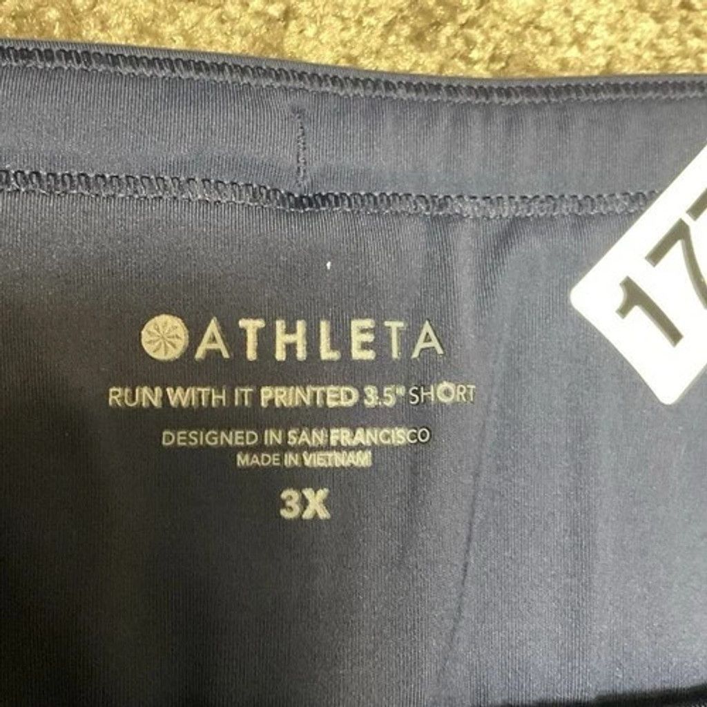 Athleta NWOT Athleta Run With It Printed Lined Shorts Women 3X Size 32" / US 10 / IT 46 - 2 Thumbnail