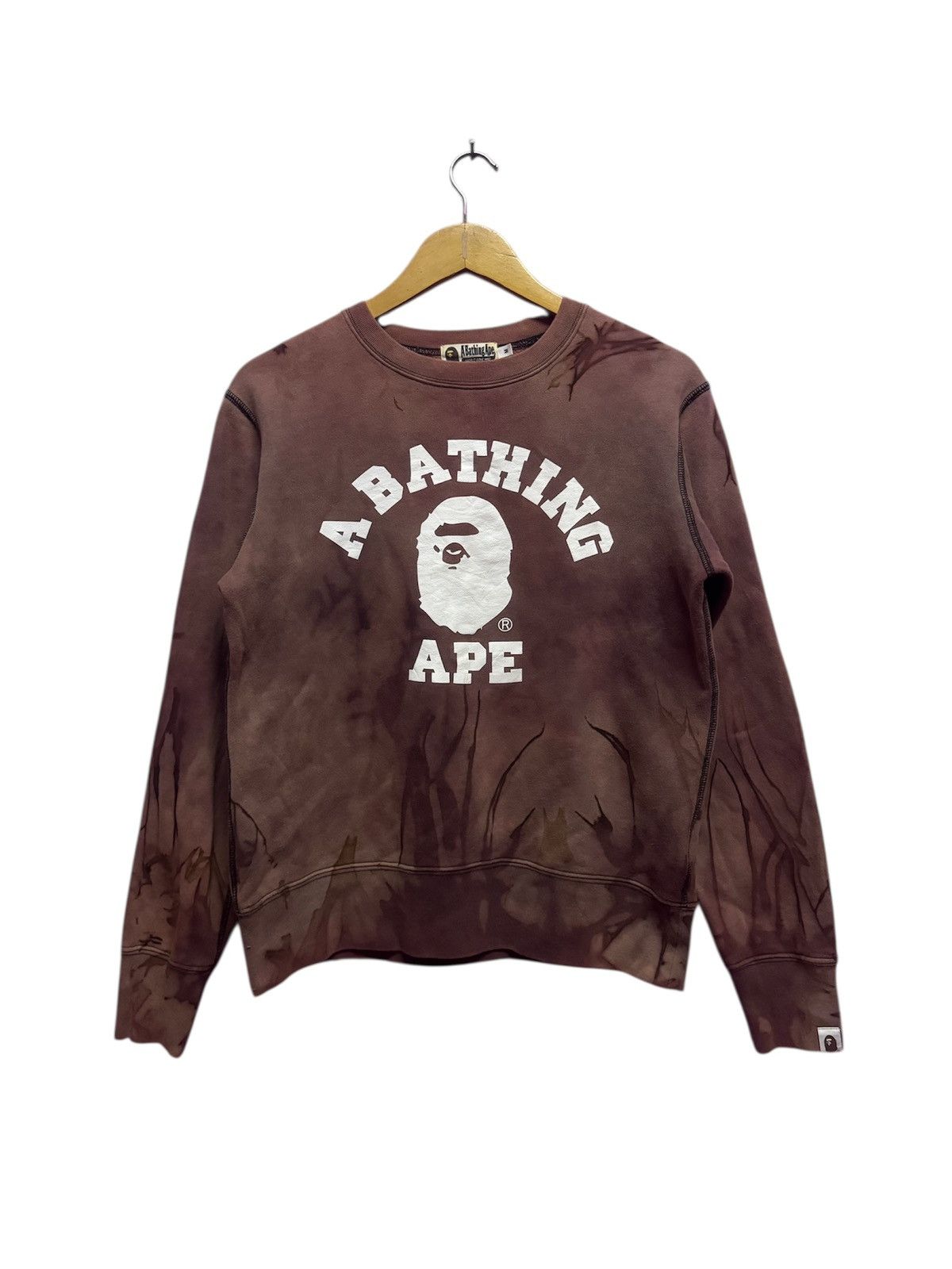 Bape BAPE FLAME WIDE CREWNECK ORANGE Size Medium M a bathing
