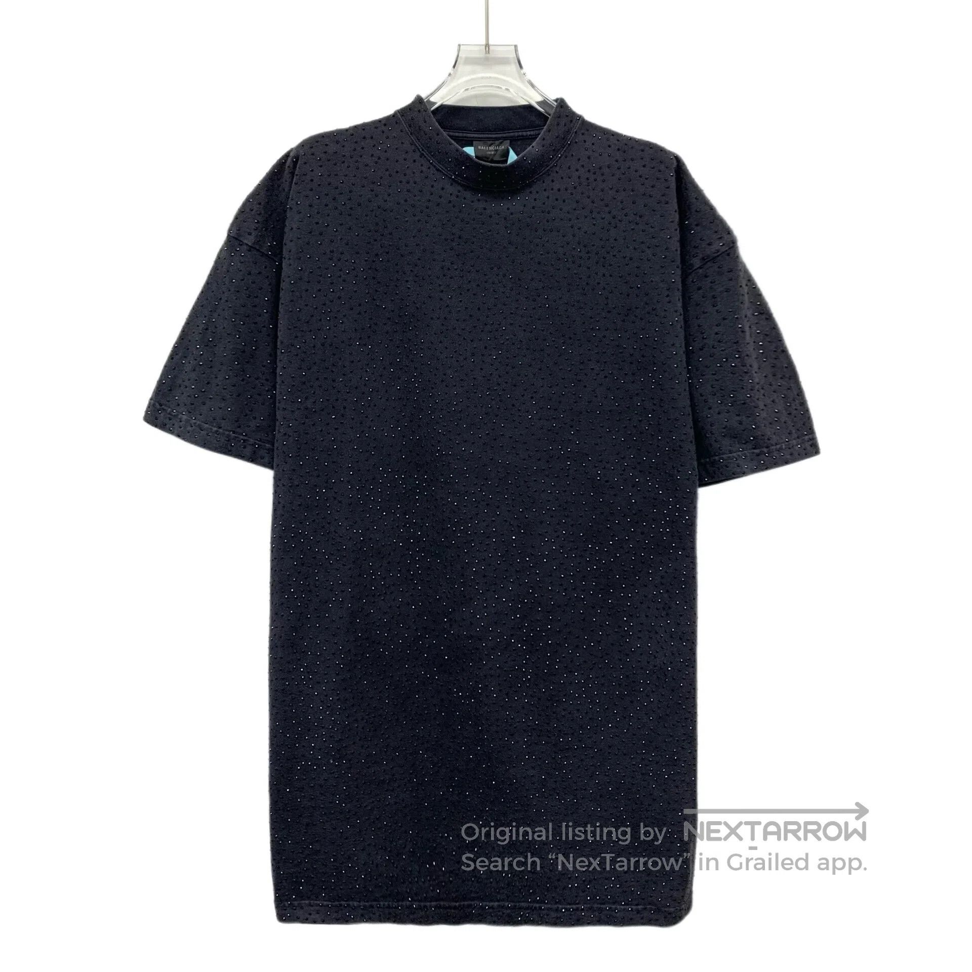 Balenciaga Balenciaga Black cotton round neck short sleeve T-shirt wi Size US M / EU 48-50 / 2 - 1 Thumbnail